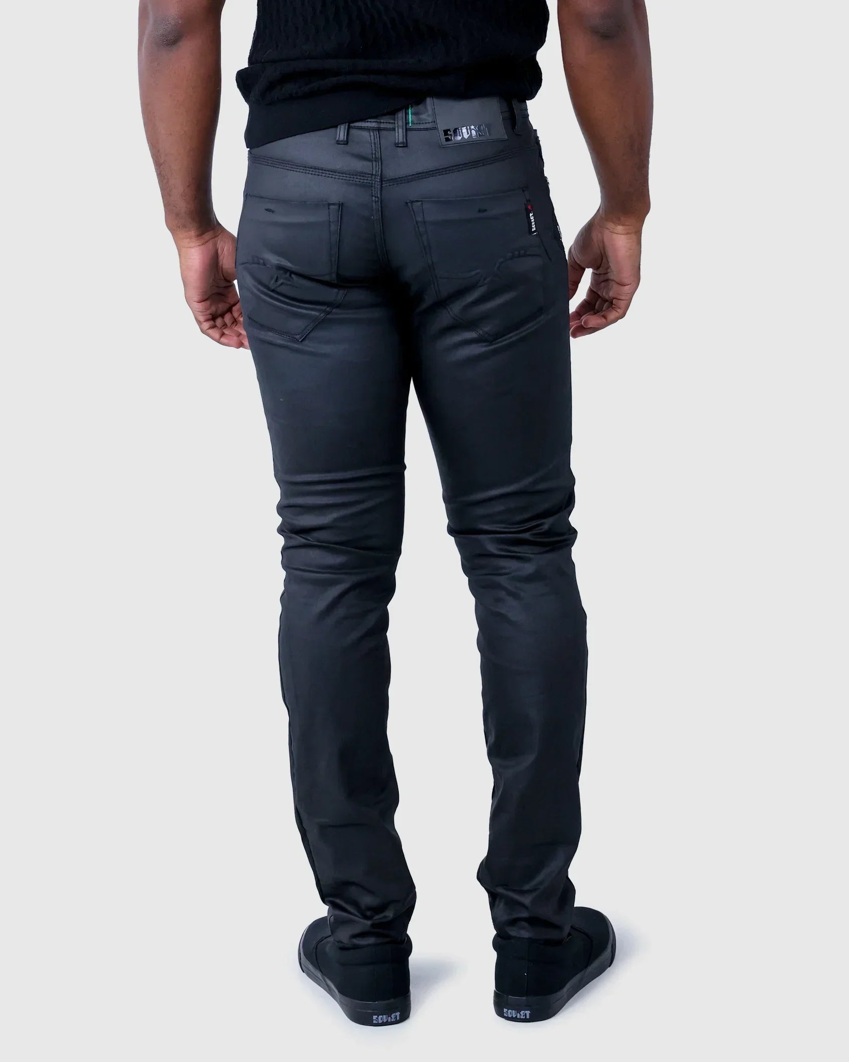 Soviet Bane #4 coated denim apparel with stylish design, showcasing the textured coated fabric and modern fit.