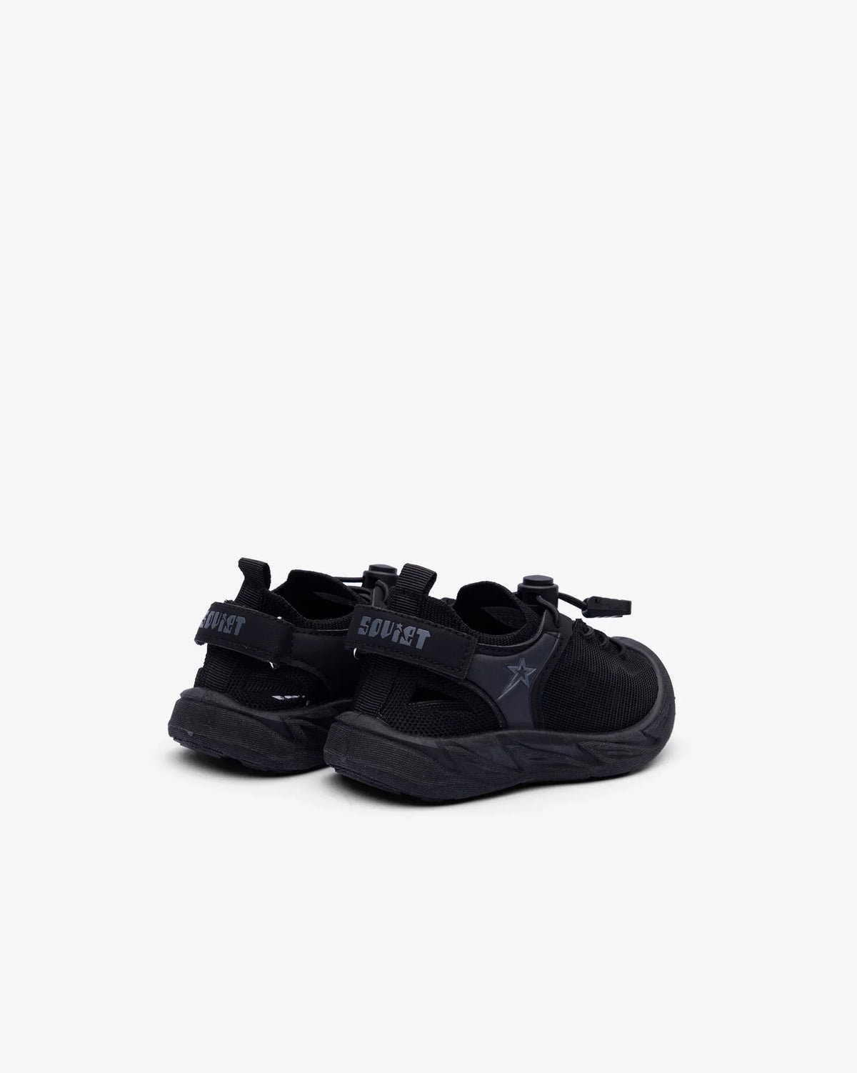 Soviet Infants Midnight Adventure Sandal showing navy blue footwear with adjustable straps for young children