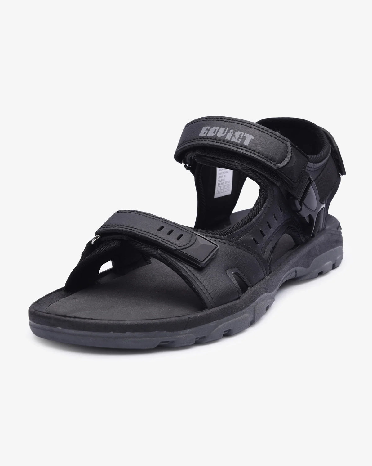 Men's Soviet Challenger casual sandal showing black footwear with adjustable straps and comfortable sole design.