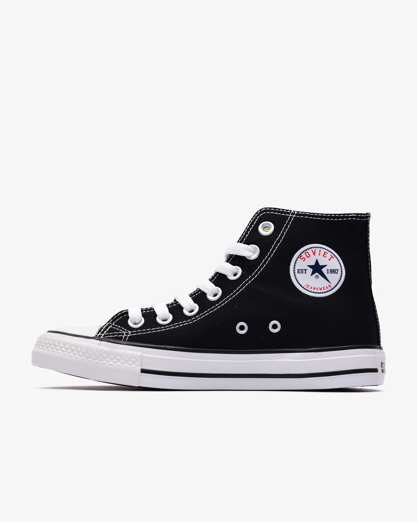 Ladies Viper - Hi Cut Canvas Sneaker - Soviet Denim