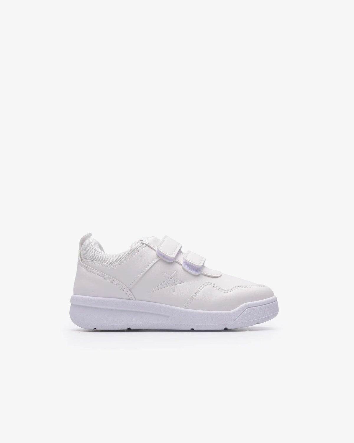 Soviet Infants Samara Velcro PU sneaker showing a soft, light-colored baby shoe with Velcro strap and rubber sole.