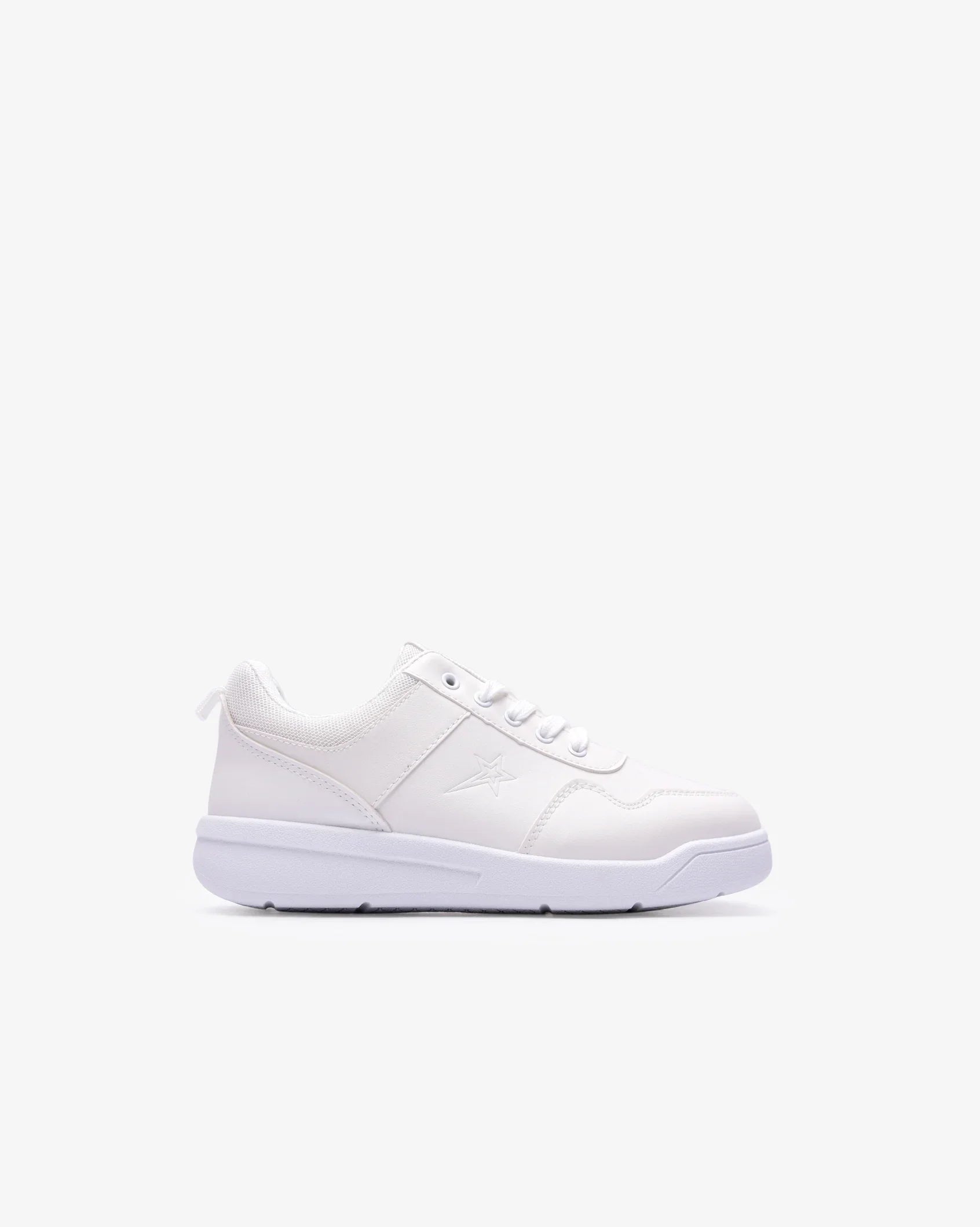 Infants Andy - PU Leather School Sneaker - Soviet Denim