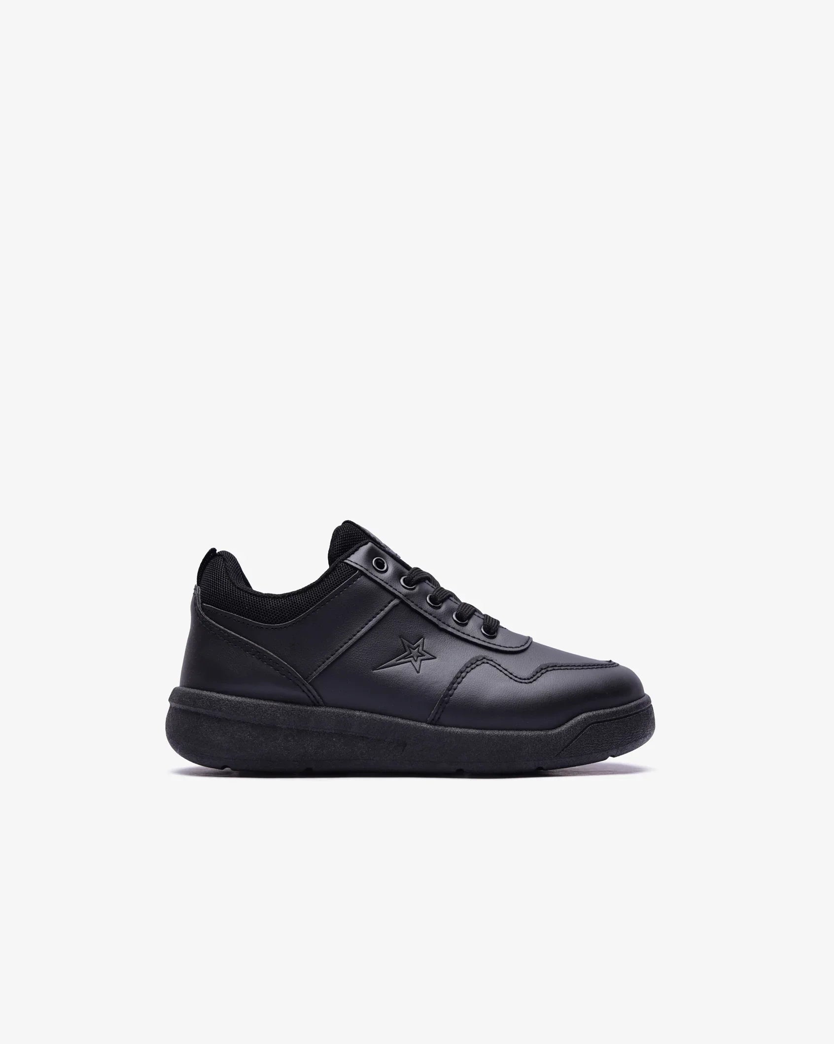 Infants Andy - PU Leather School Sneaker - Soviet Denim