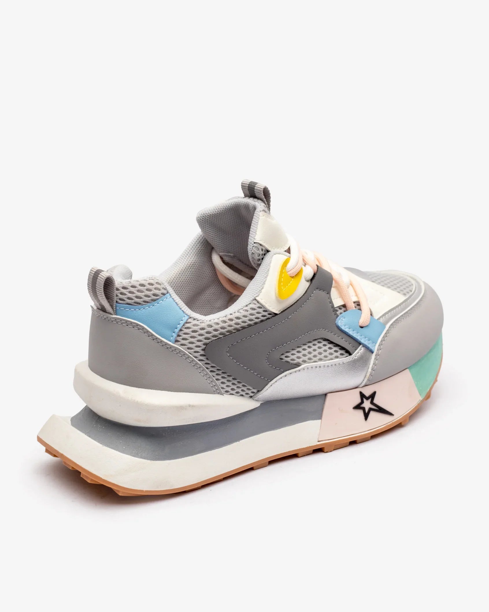 Ladies Sade - PU/Mesh Fashion Sneaker - Soviet Denim