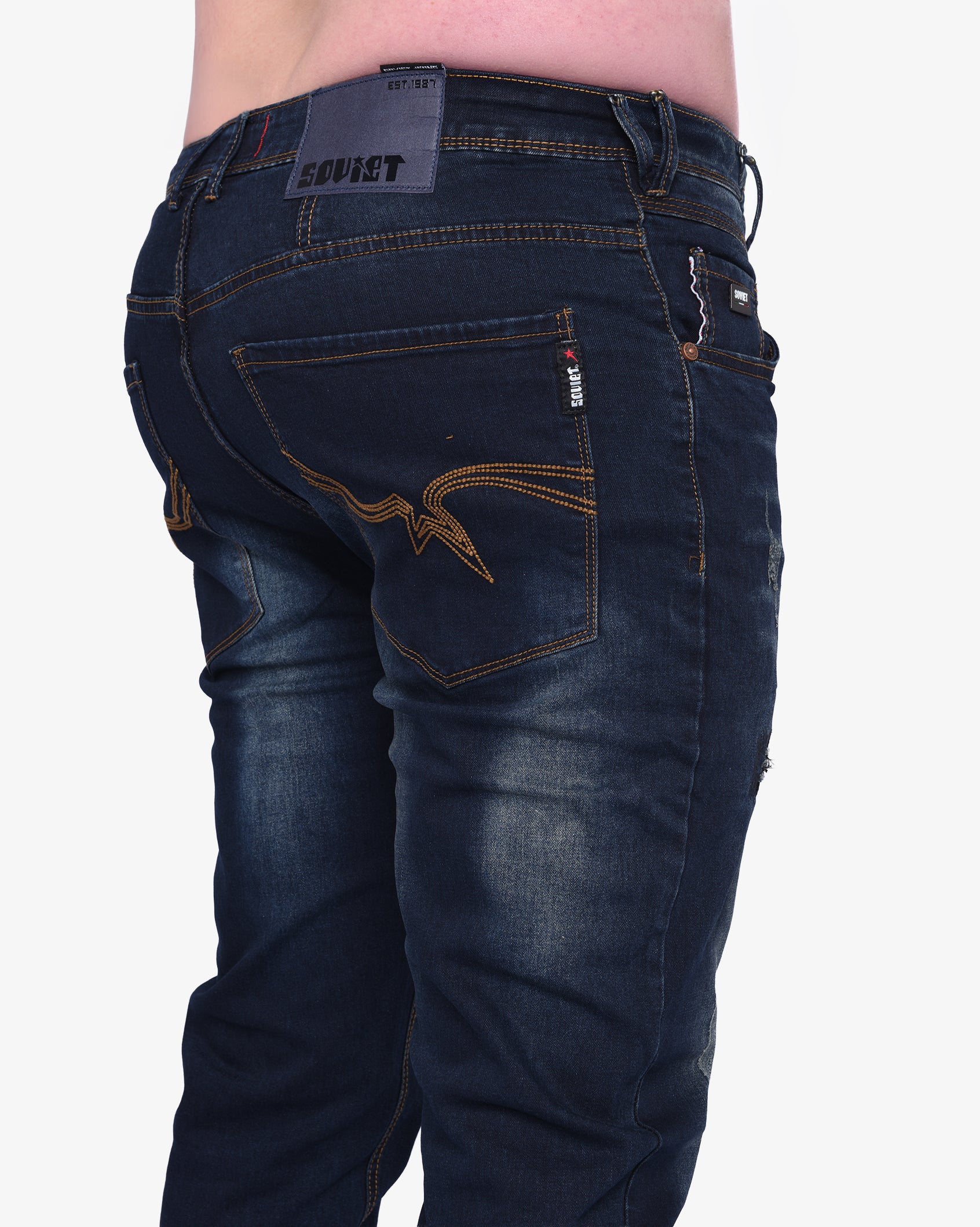 Mens Gleam #9 - Distressed Slim Fit Jeans