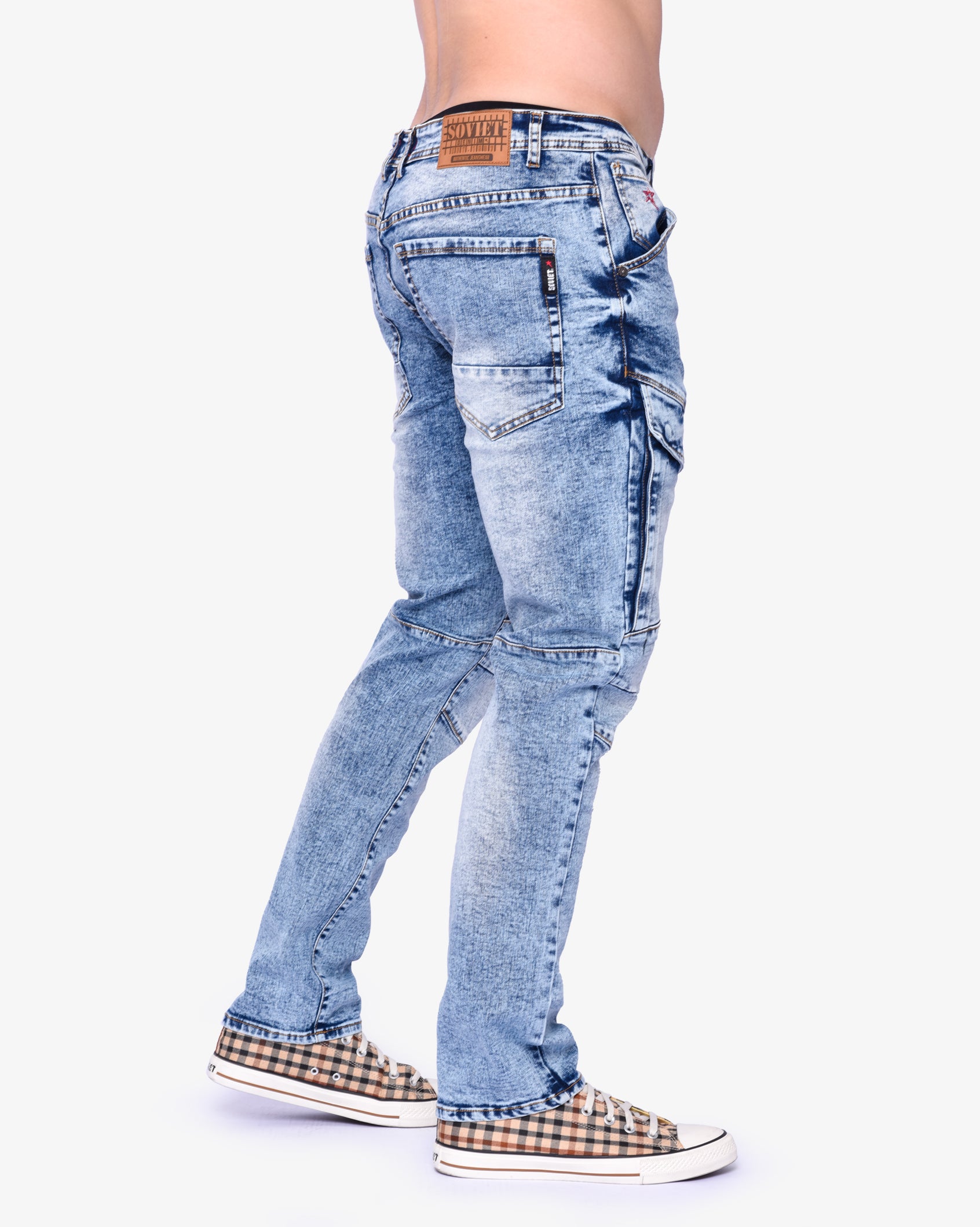 Mens Portela - Skinny Fit Cargo Jeans