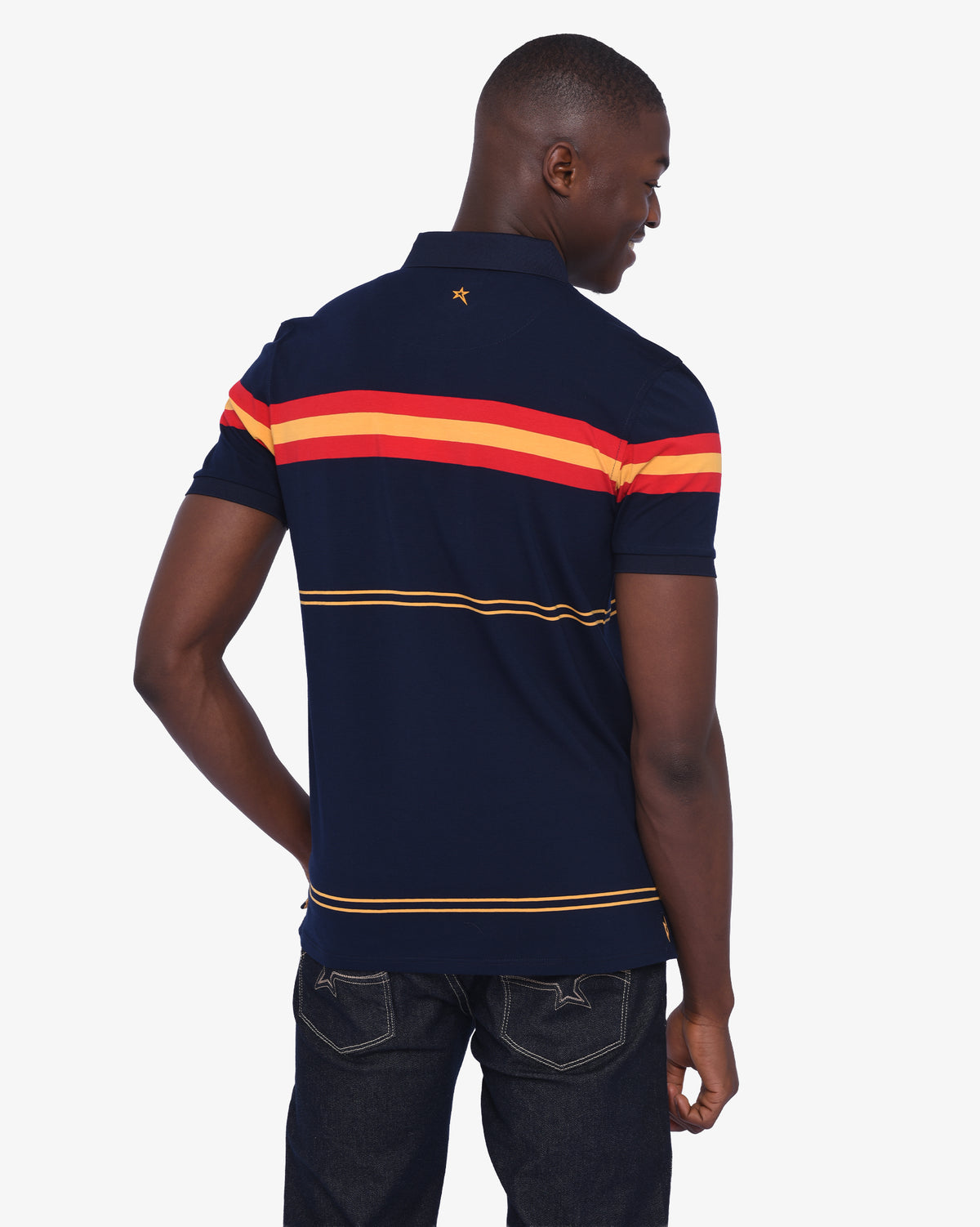 Mens Klein - Short Sleeve Yarn-Dye Stripe Golfer