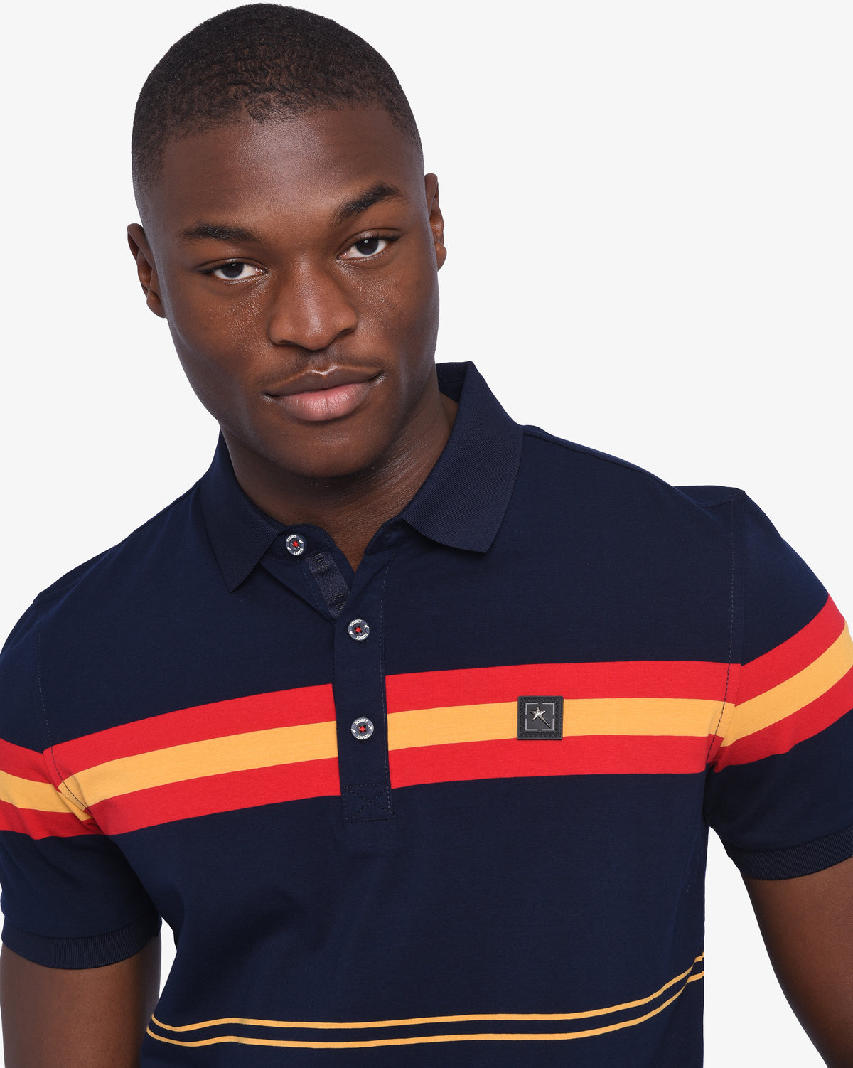 Mens Klein - Short Sleeve Yarn-Dye Stripe Golfer