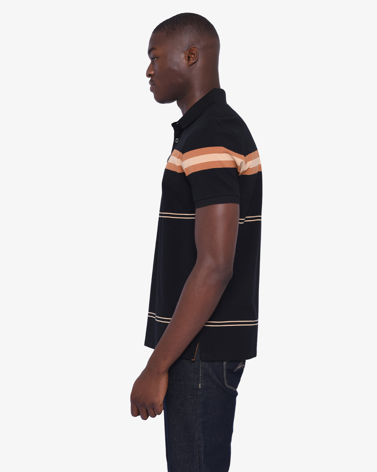 Mens Klein - Short Sleeve Yarn-Dye Stripe Golfer