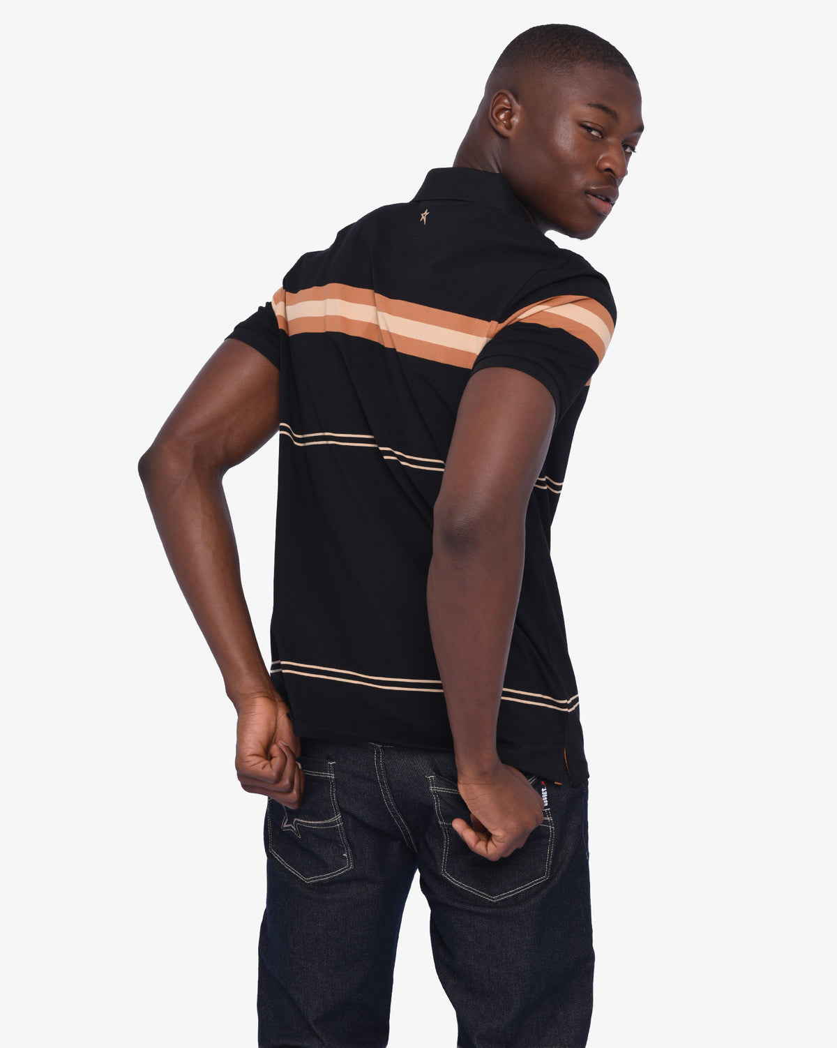 Mens Klein - Short Sleeve Yarn-Dye Stripe Golfer