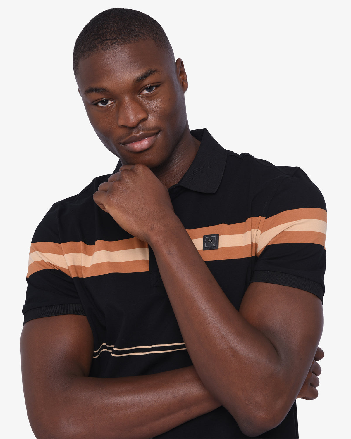 Mens Klein - Short Sleeve Yarn-Dye Stripe Golfer