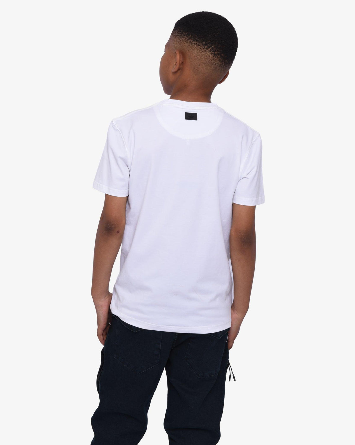 White boys' short sleeve fashion T-shirt from Soviet's Antonio collection, featuring a casual and stylish design.