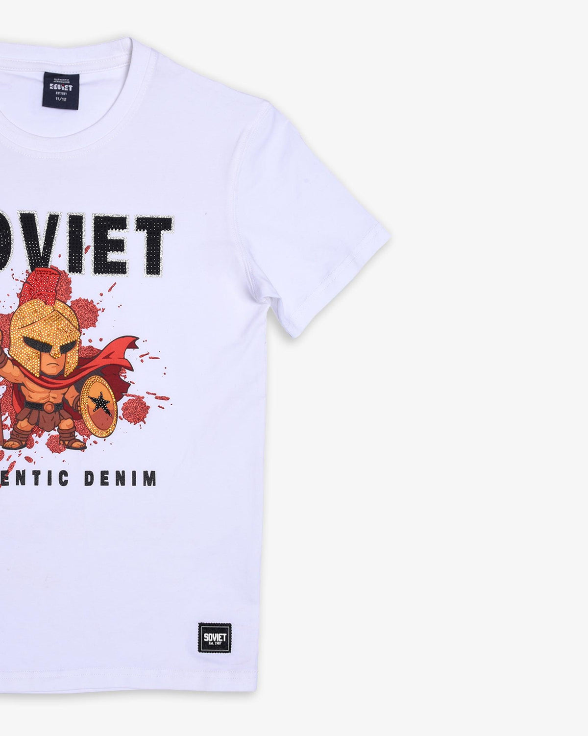 White boys' short sleeve fashion T-shirt from Soviet's Antonio collection, casual apparel with a comfortable fit.
