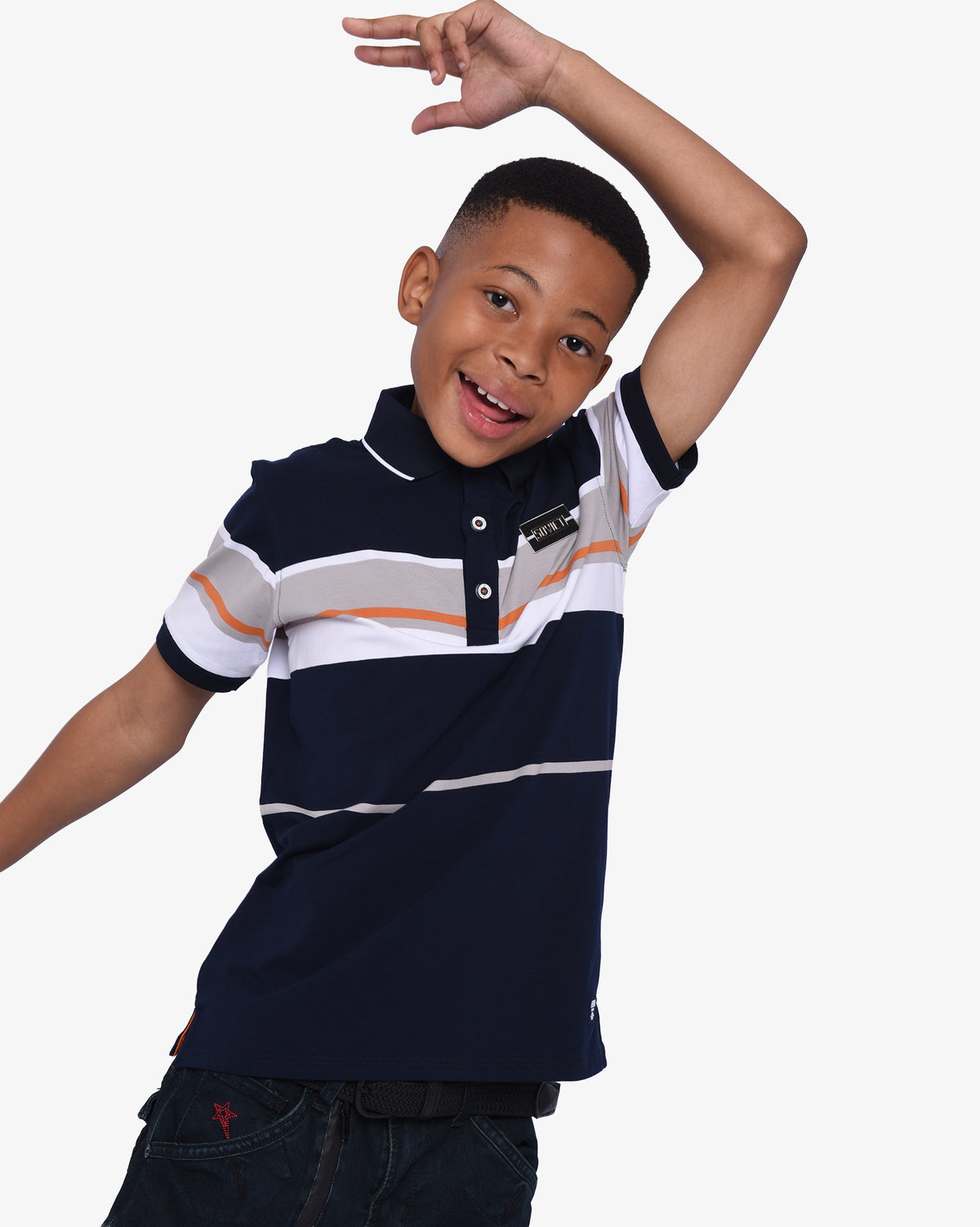 Boys Bruce - Short Sleeve Yarn-Dye Golfer