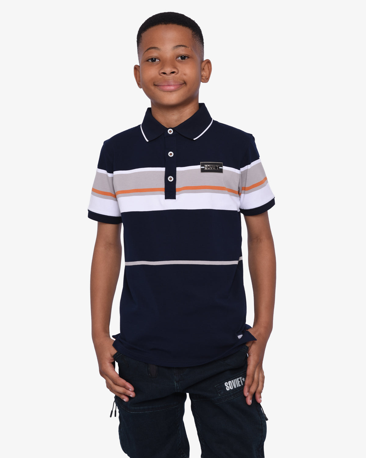 Boys Bruce - Short Sleeve Yarn-Dye Golfer