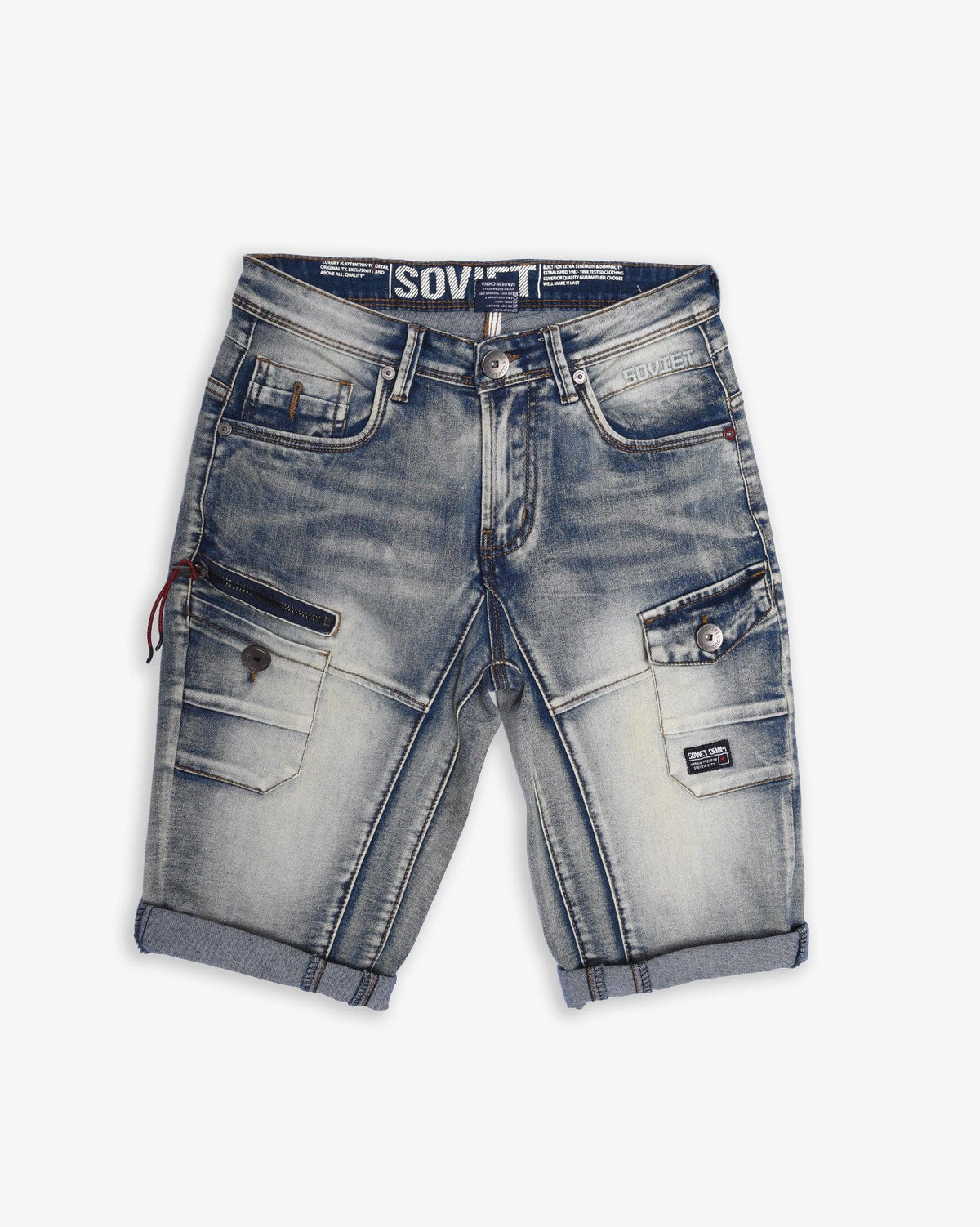 Soviet Boys Butler fashion denim shorts for boys, casual apparel with stylish denim fabric and modern fit, shown in the image.