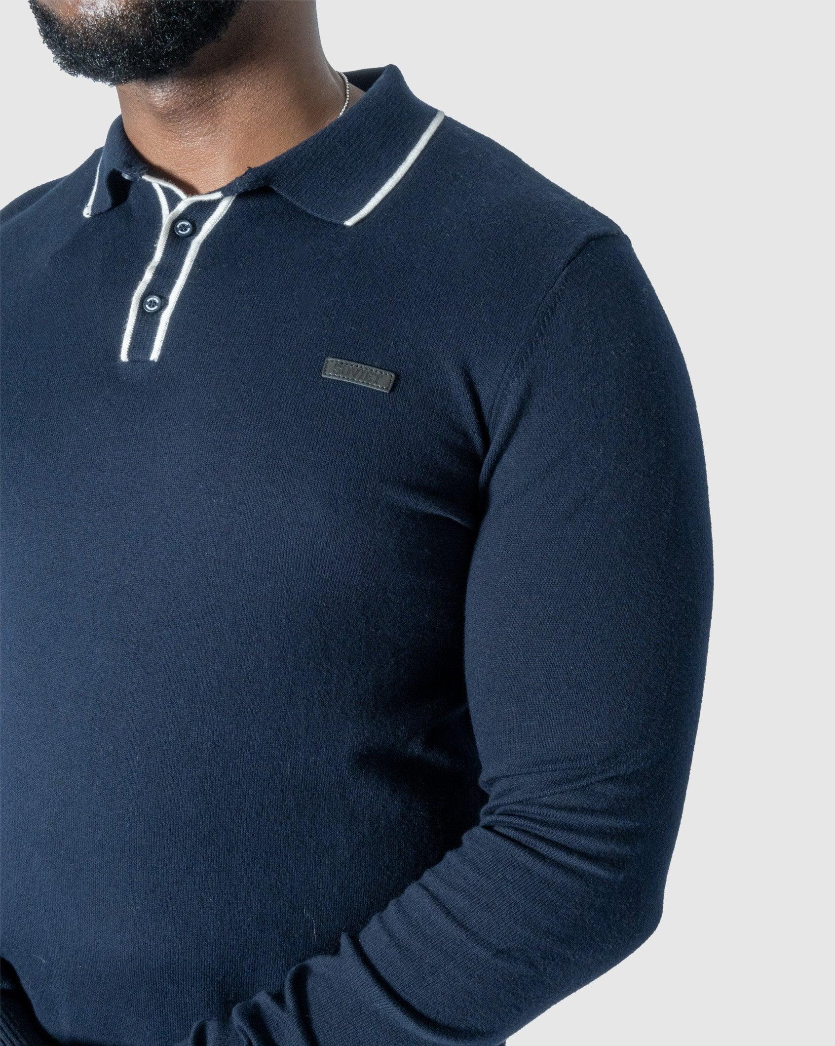 Mens Bellati - Collared Knit Jersey