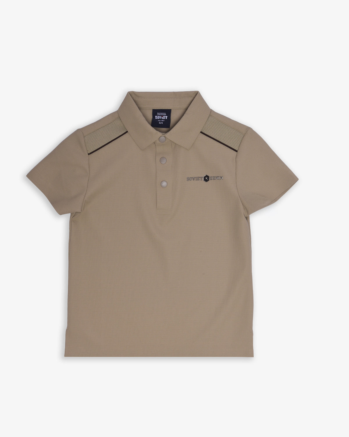 Soviet Boys McQueen short sleeve slinky fashion golfer shirt in silver sage color, featuring a stylish and comfortable design.