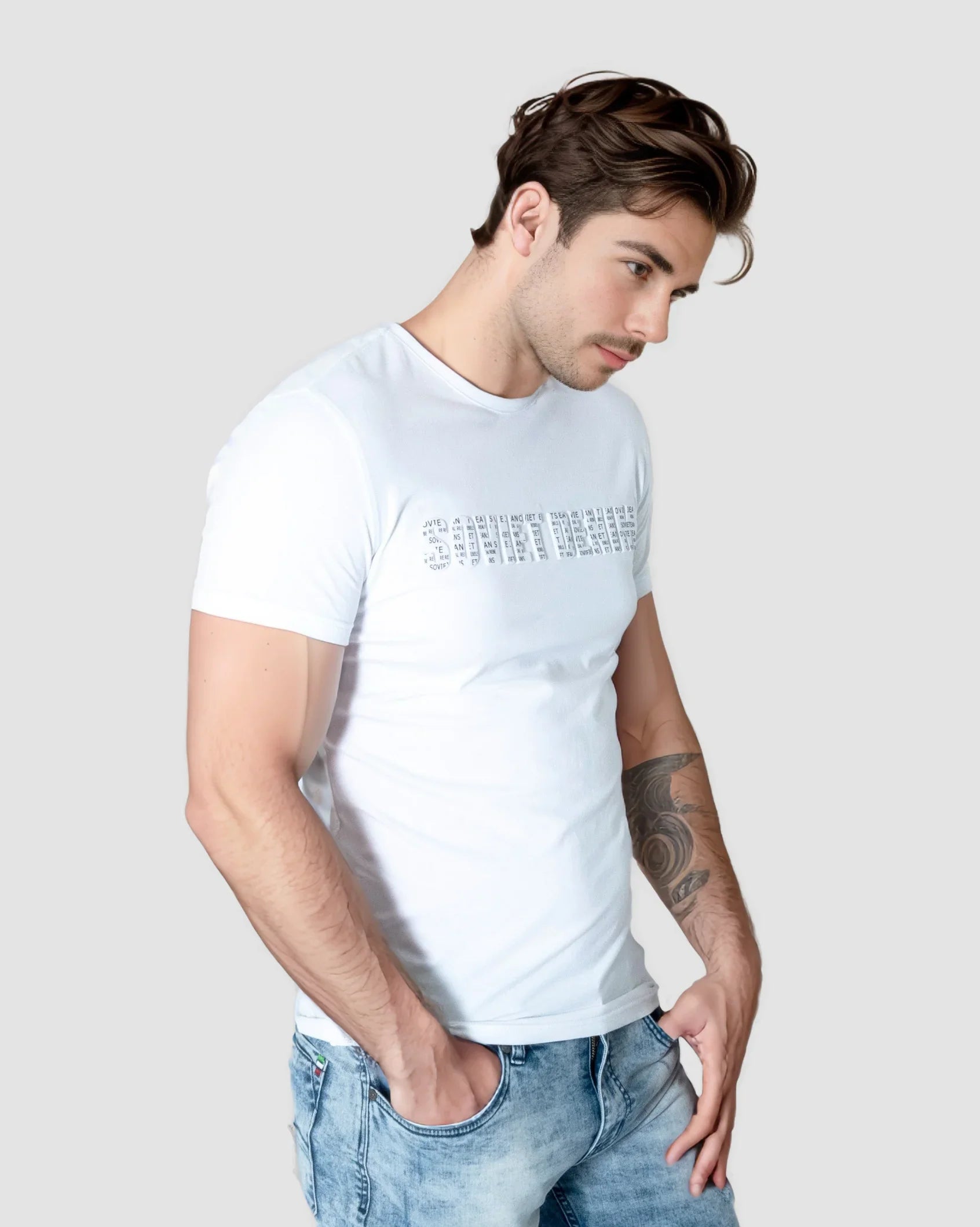 Mens Hacker - Embossed Logo T-Shirt