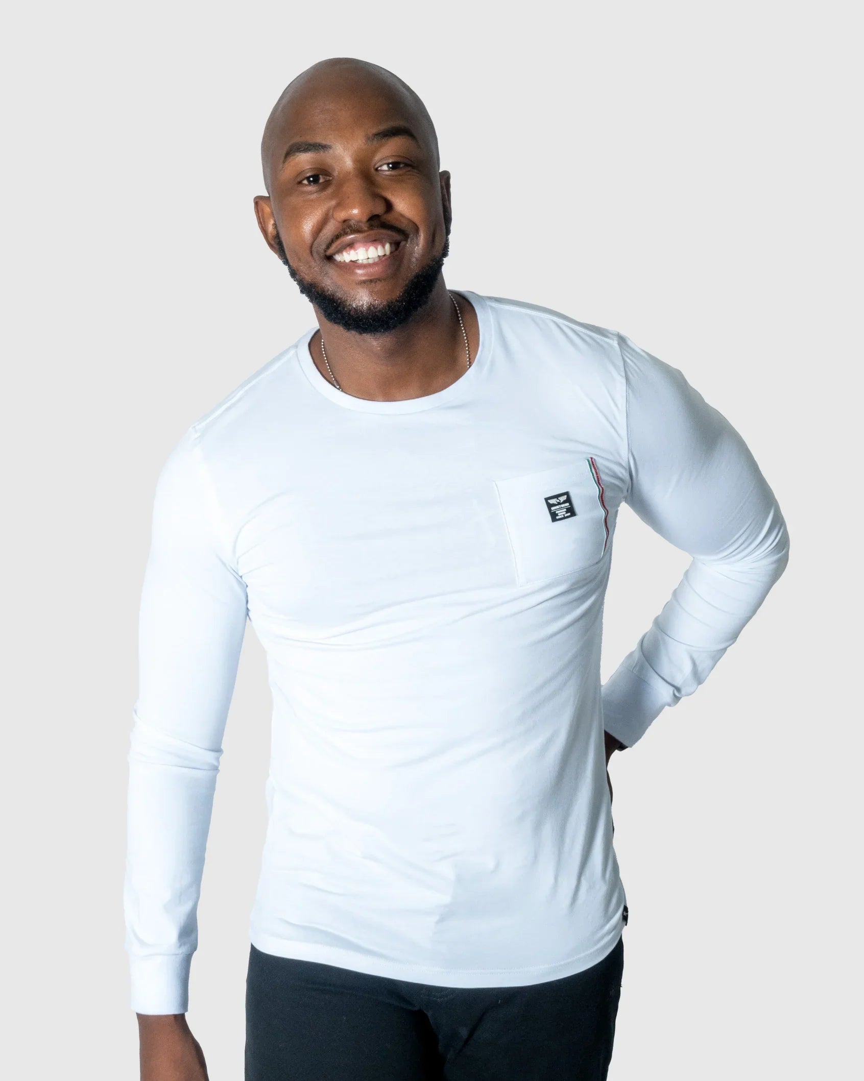 Mens Iconic - Long Sleeve Soft-Spandex T-Shirt