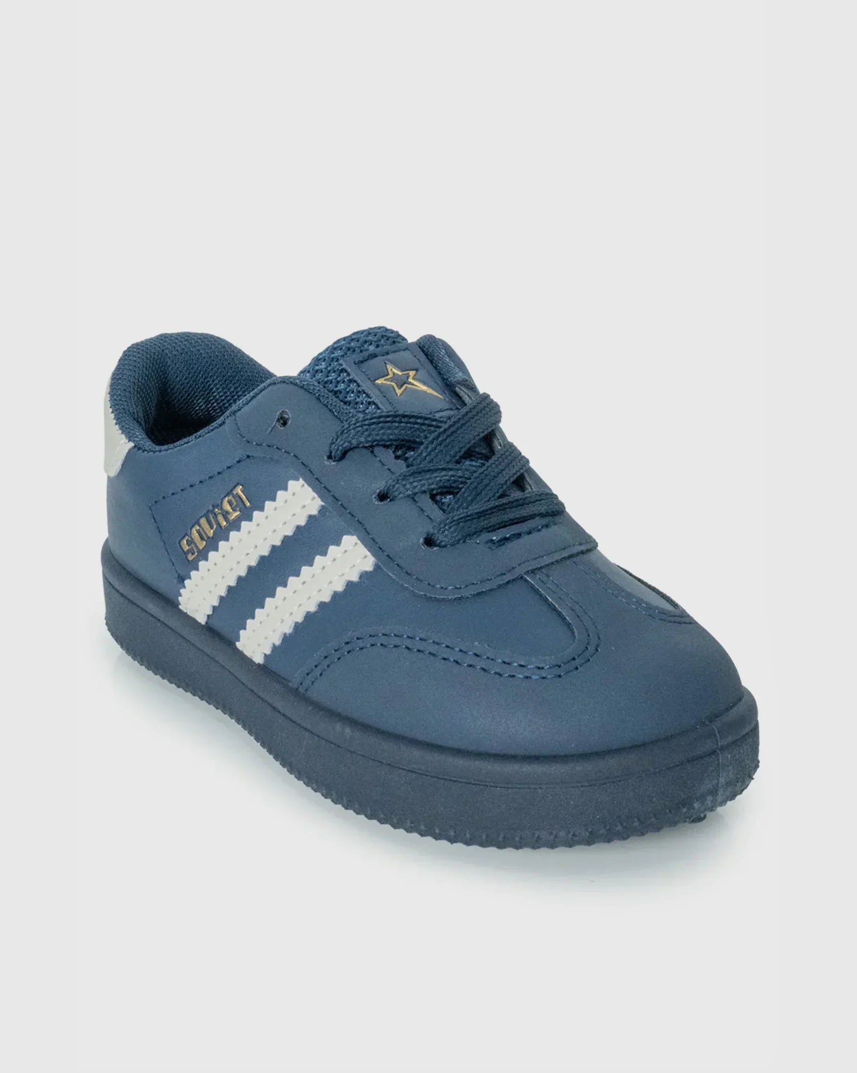 Infants Isla - Low Cut PU Sneaker - Soviet Denim
