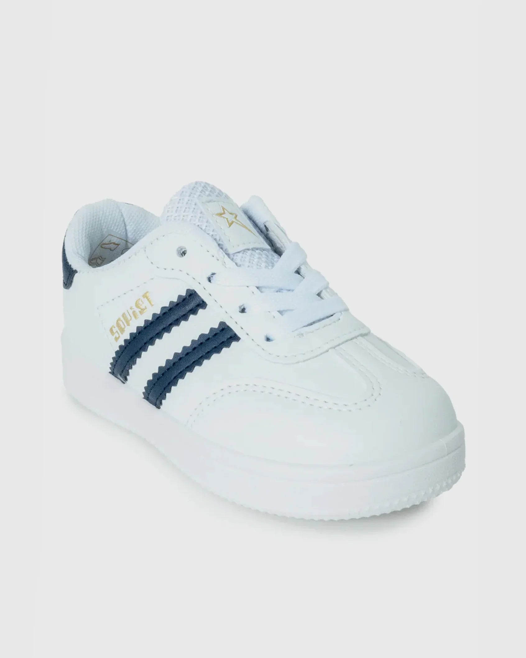 Infants Isla - Low Cut PU Sneaker - Soviet Denim