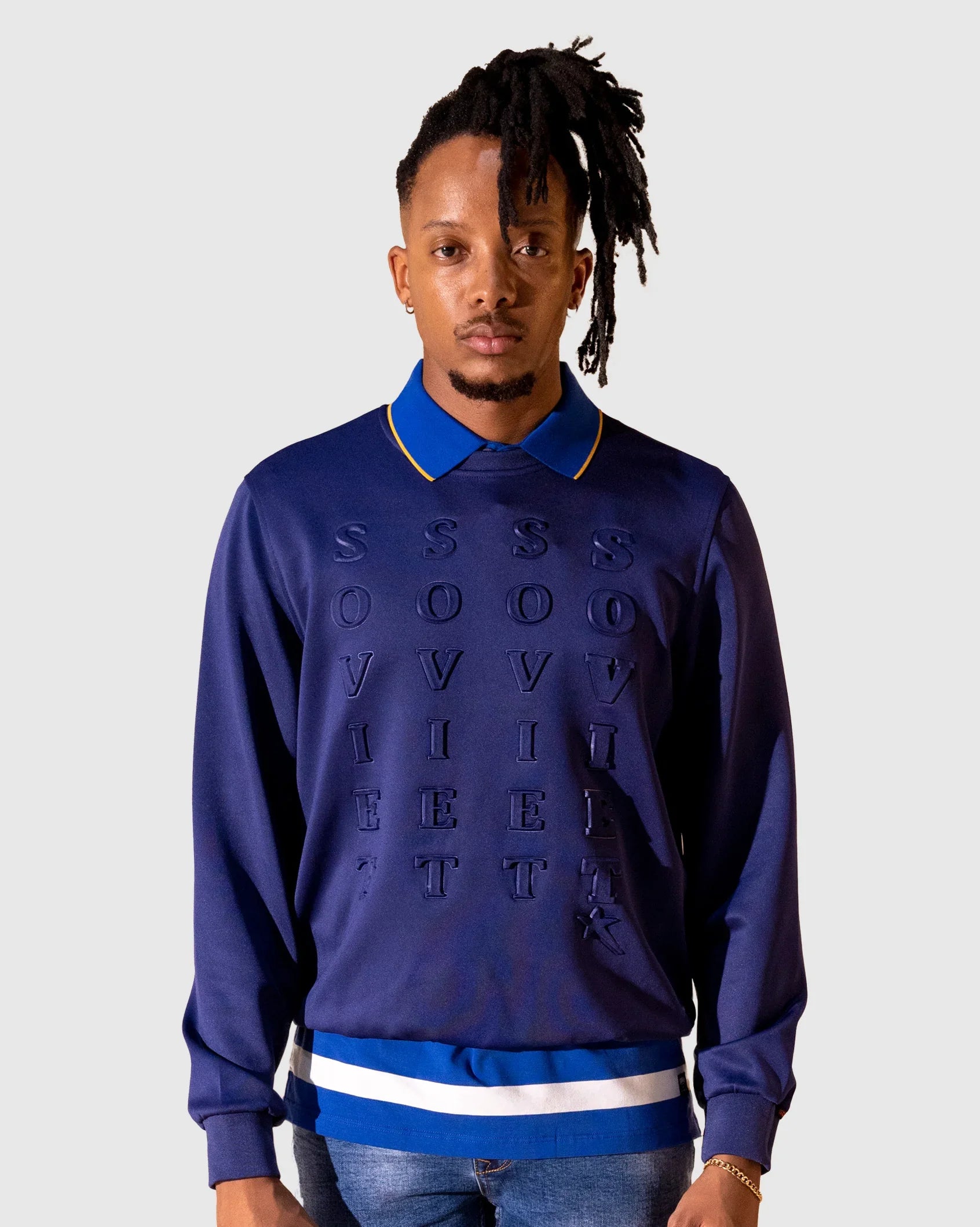 Mens Jed - Embossed Lightweight Sweater