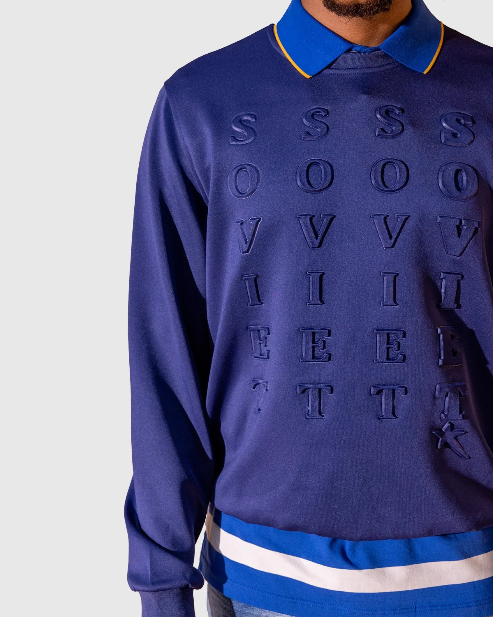 Mens Jed - Embossed Lightweight Sweater