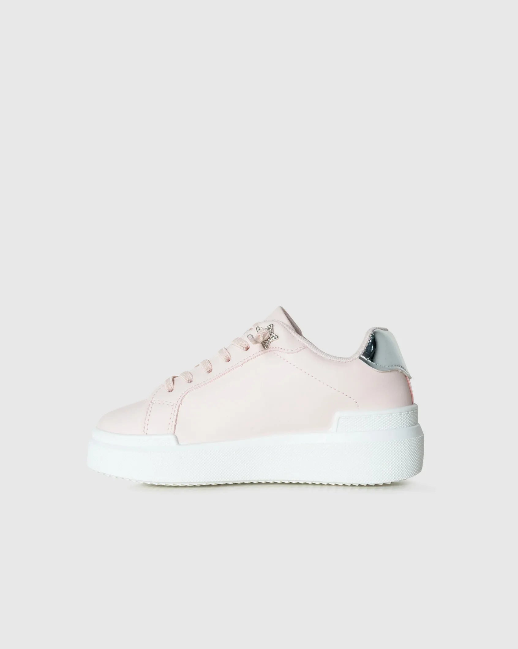 Kids Allie Pink Pu star detail sneaker right