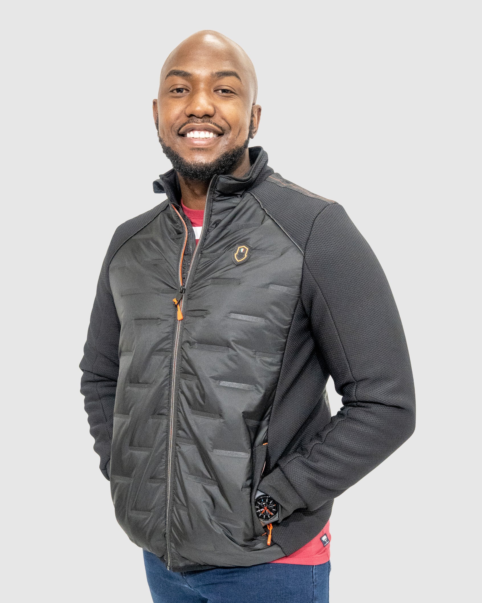 Men's quilted puffer jacket best sale