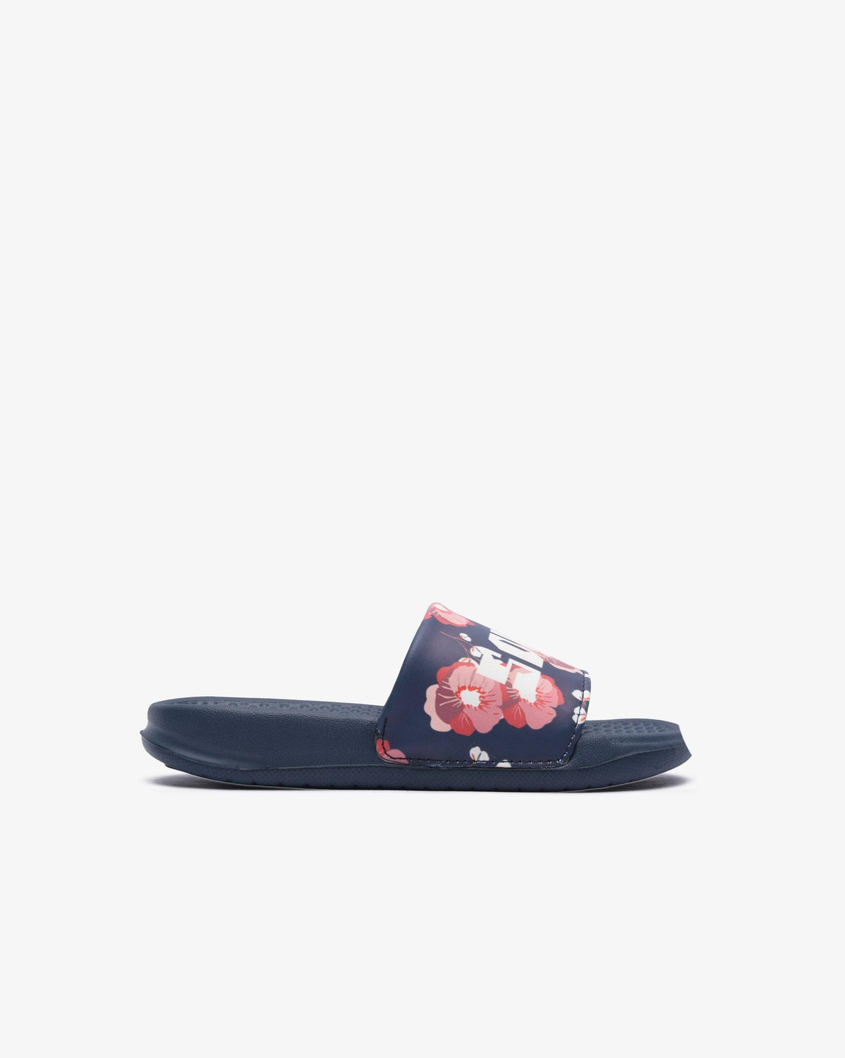 Soviet Youth Bahamas navy floral push-in casual sliders for kids