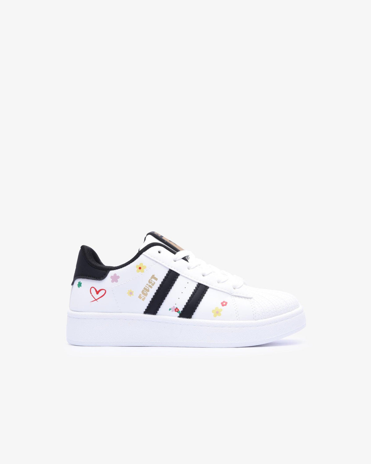 Infants Blaze Soviet low cut casual lace-up sneaker in white and black, toddler footwear with comfortable design and sporty style.