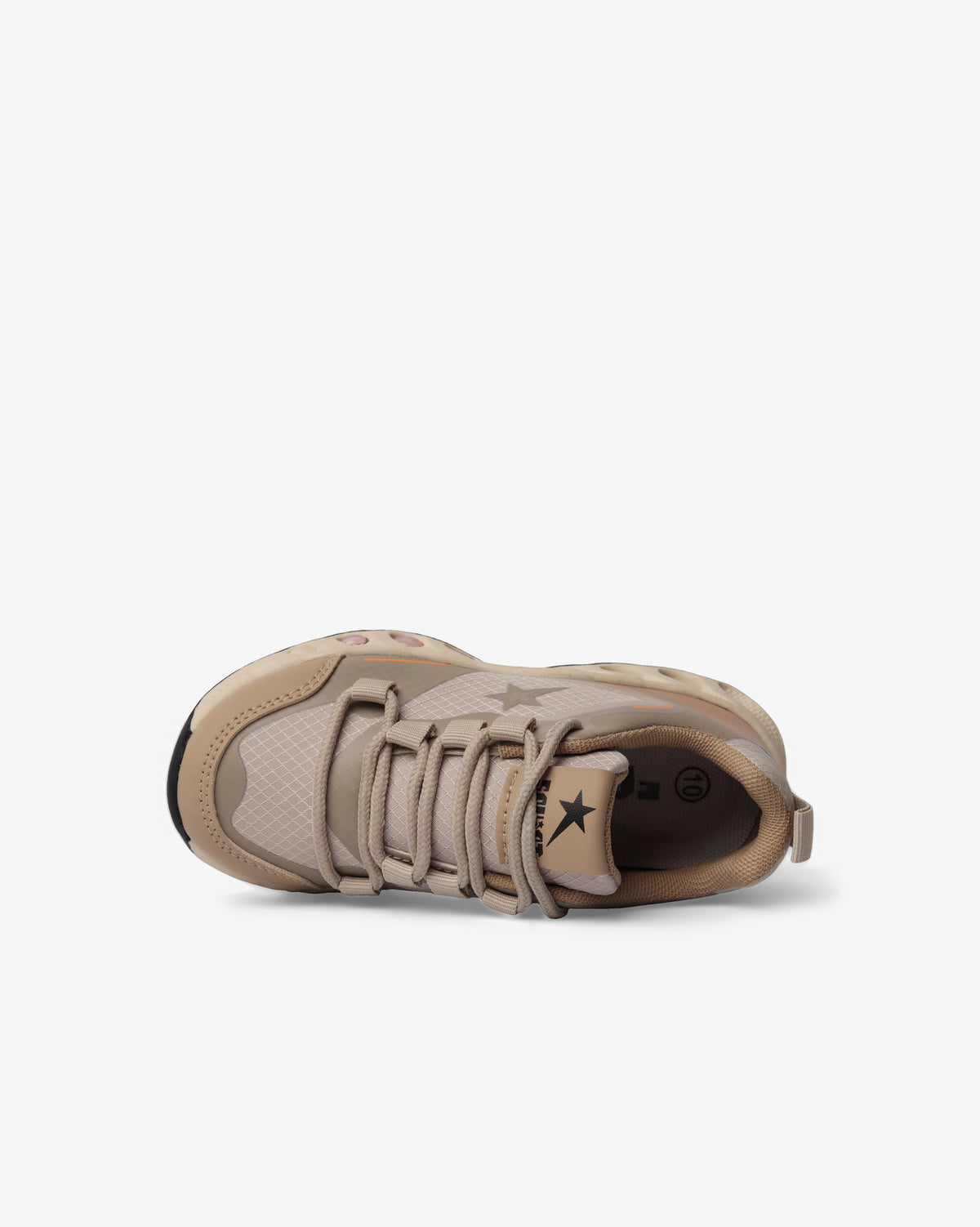 Kids Enzo low cut chunky sneaker by Soviet, cream-colored footwear with a stylish, chunky sole for kids.