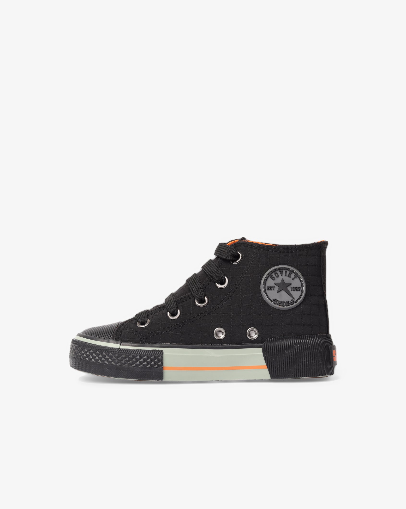 Kids Meta - Vulcanized Hi Cut Ripstop Lace Up Sneaker
