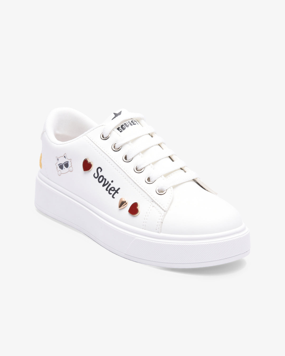 Ladies Aria 26 - PU Lace Up Sneaker