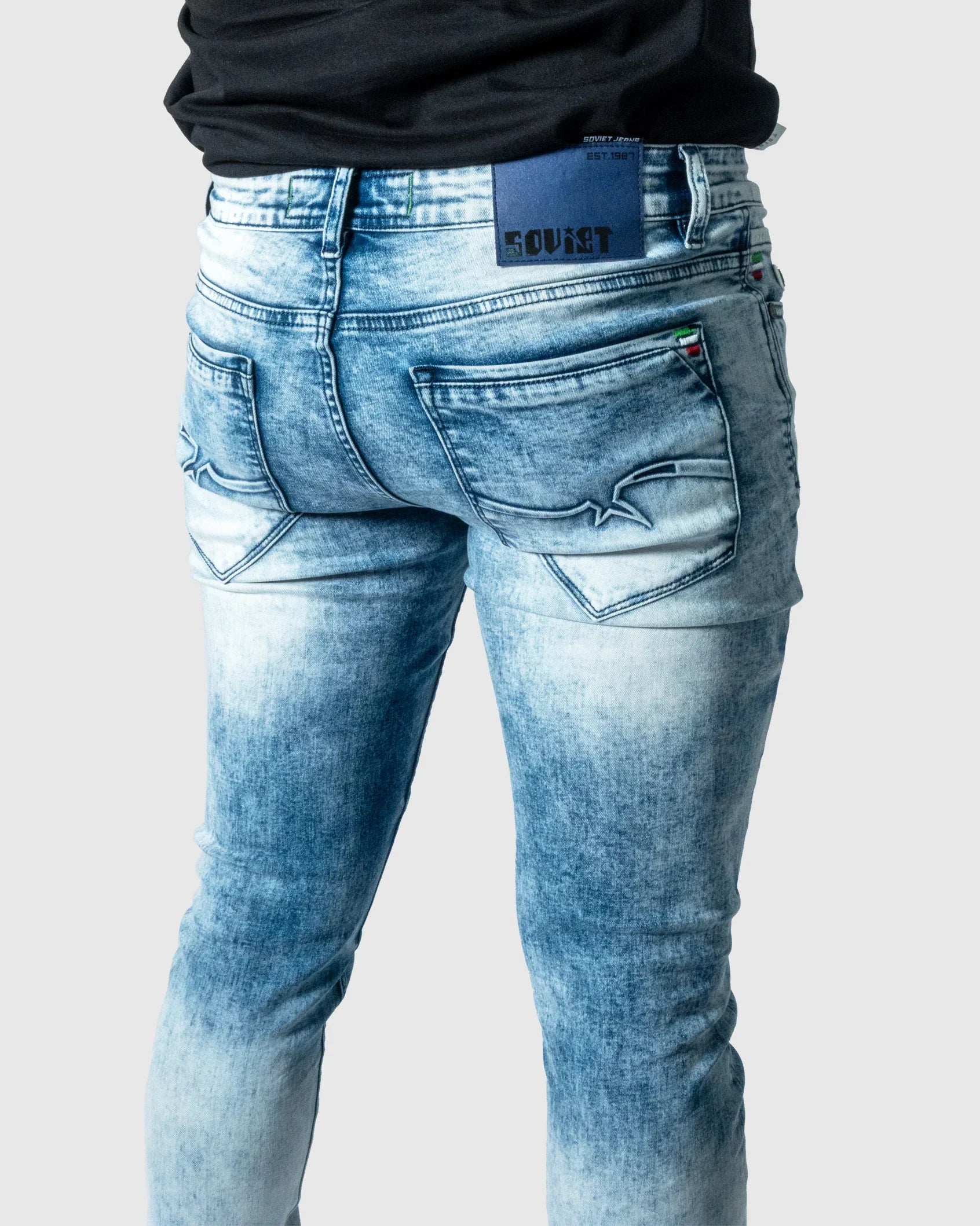 Mens Lazano #4 - Skinny Acid Wash Jeans