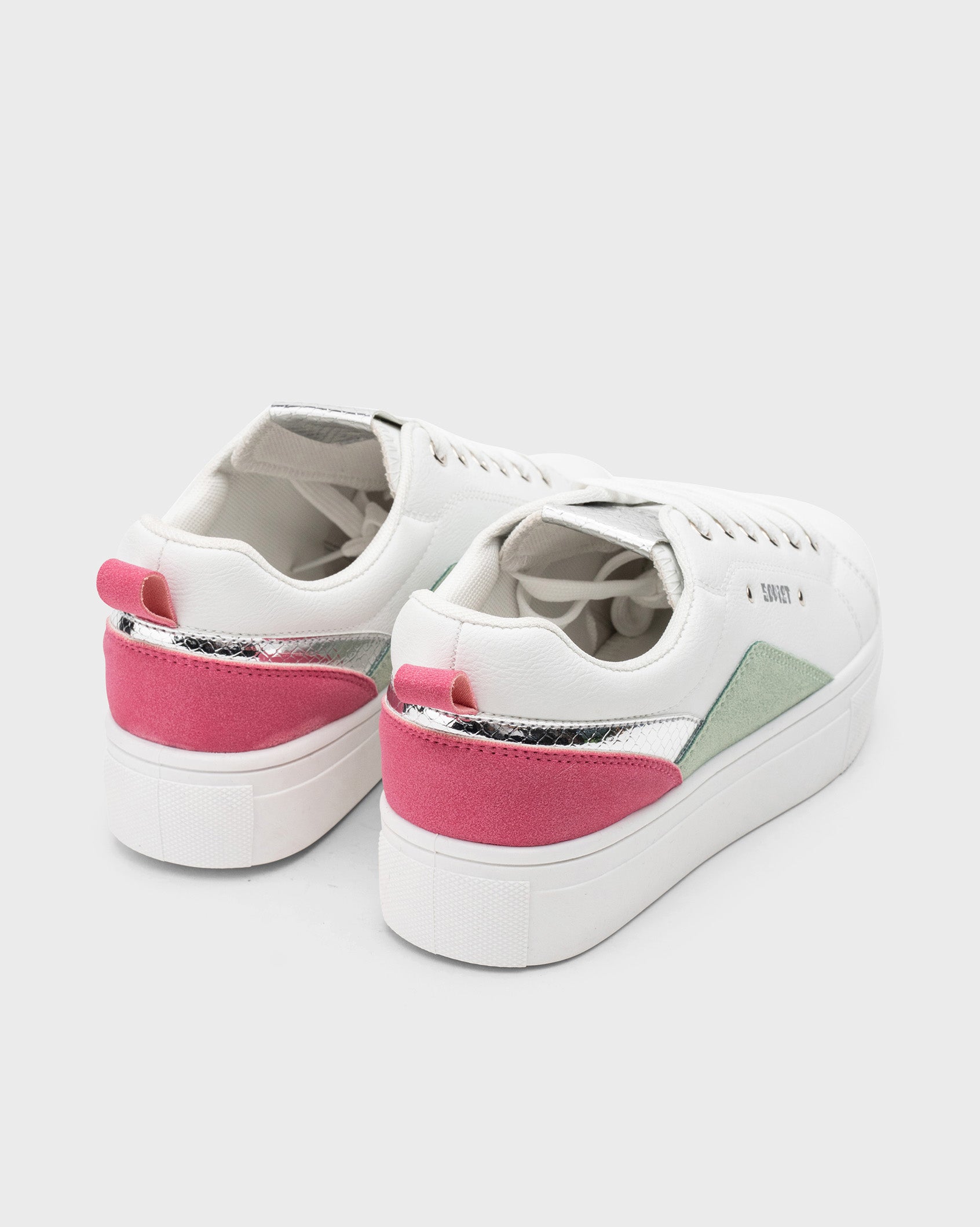 Ladies Coco Blanco - Snakeprint Platform Sneaker