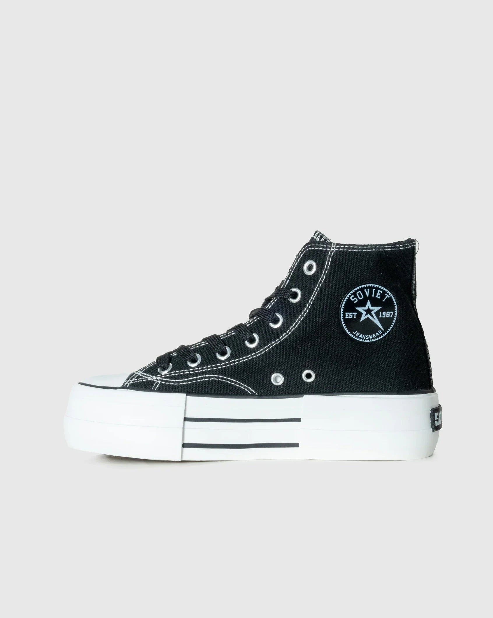 Ladies Crane Hi - Platform Canvas Sneaker