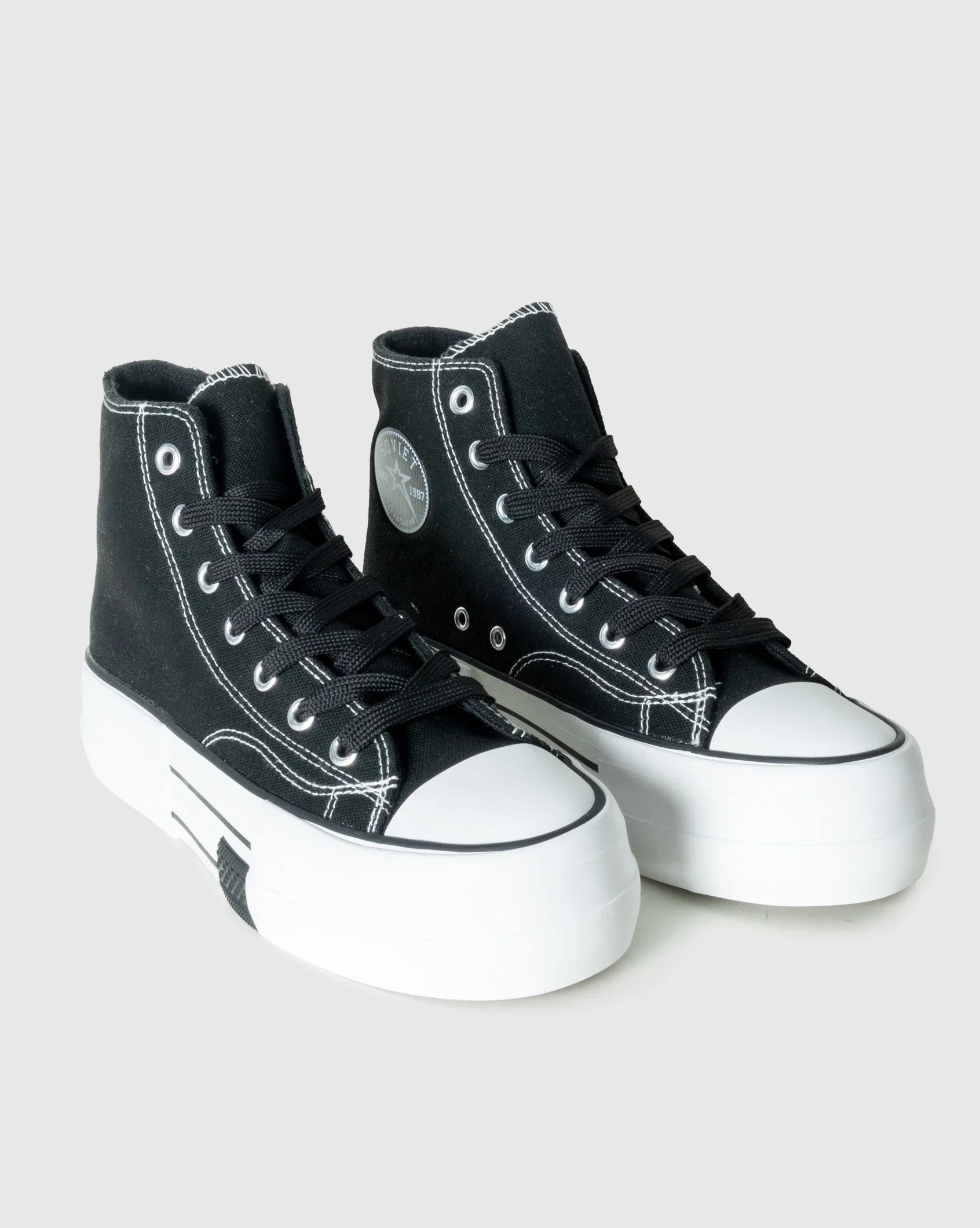 Ladies Crane Hi - Platform Canvas Sneaker