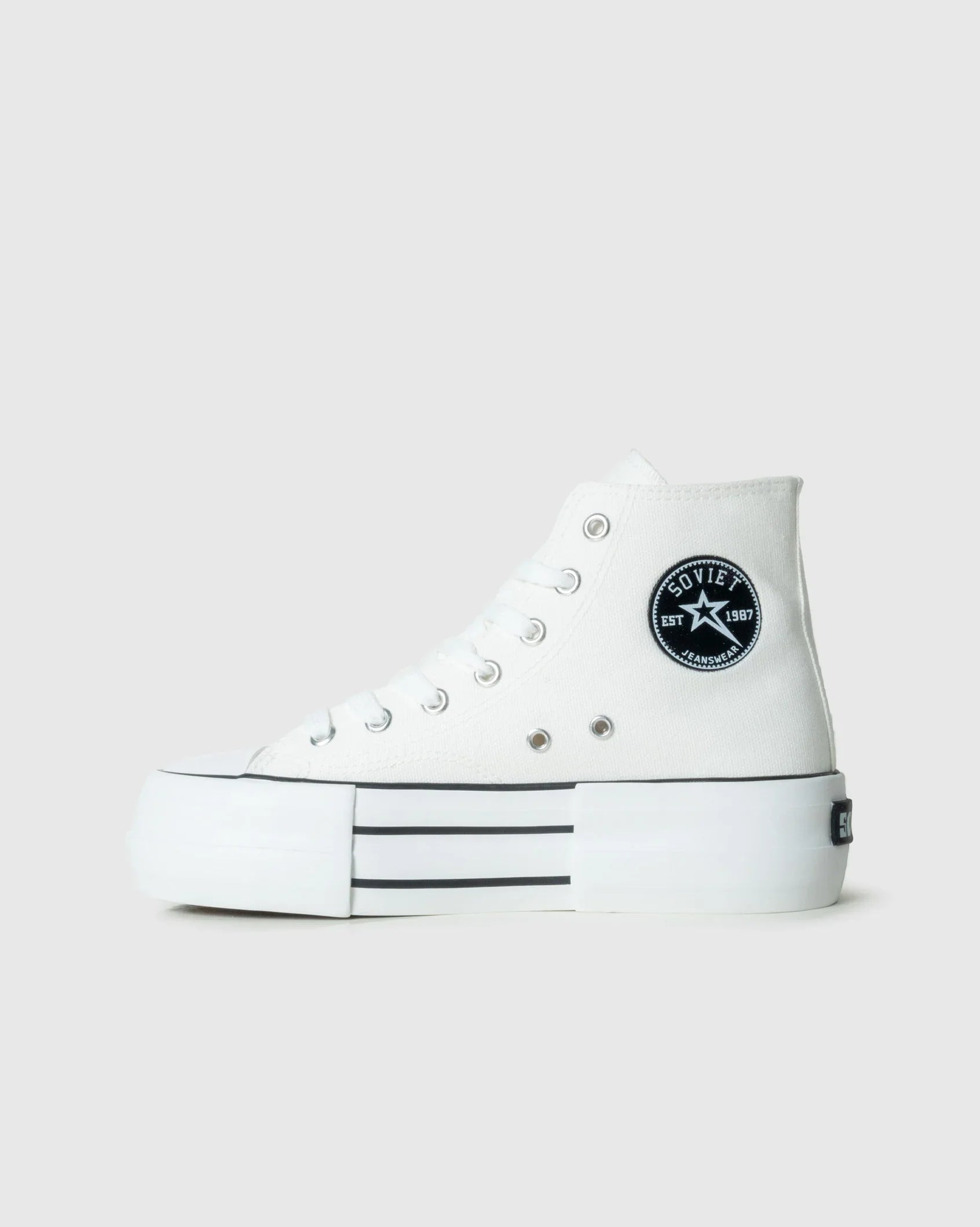 Ladies Crane Hi - Platform Canvas Sneaker