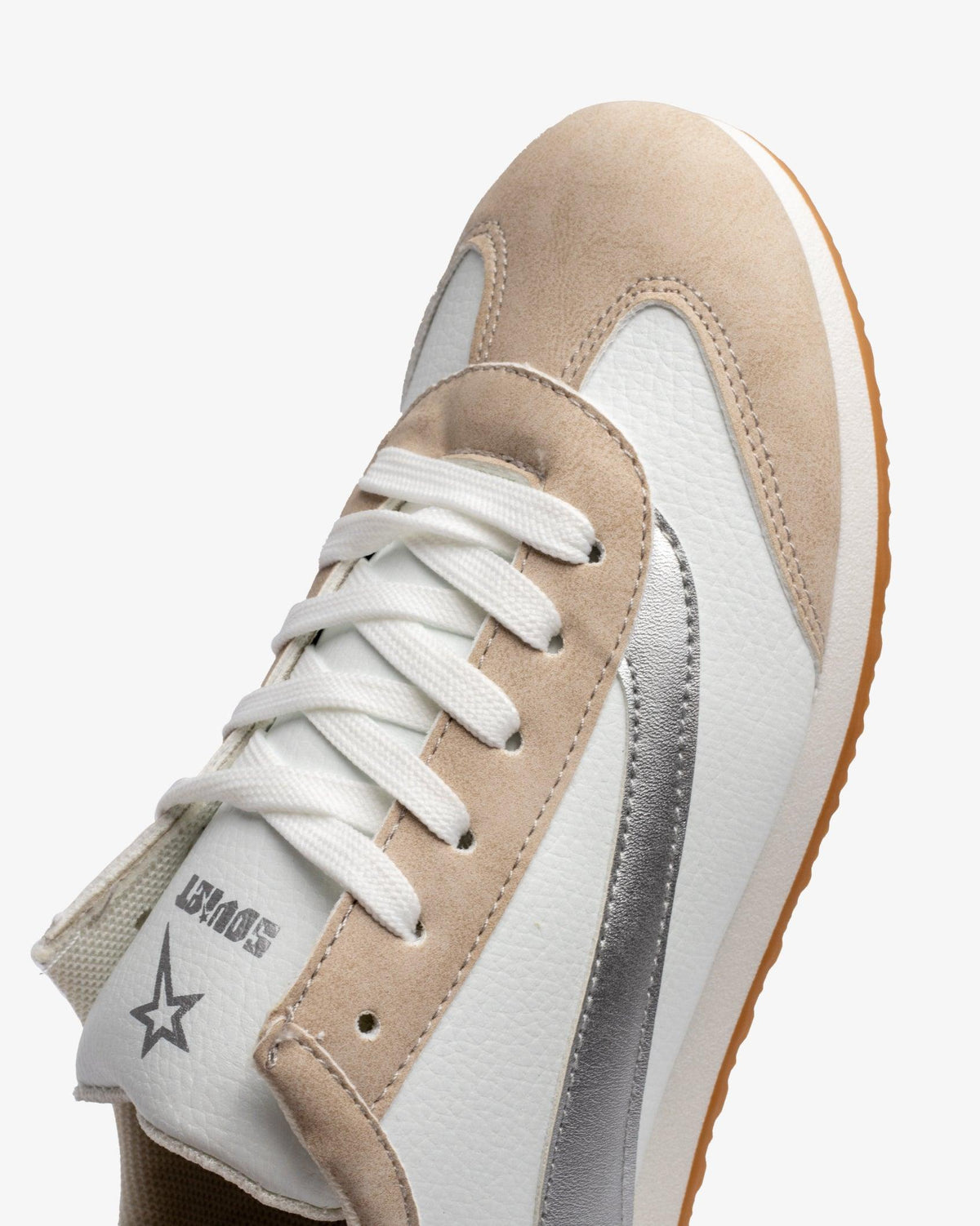 White Ladies Kaylee low cut sneaker by Soviet, showcasing stylish footwear with a clean, modern design and comfortable fit.