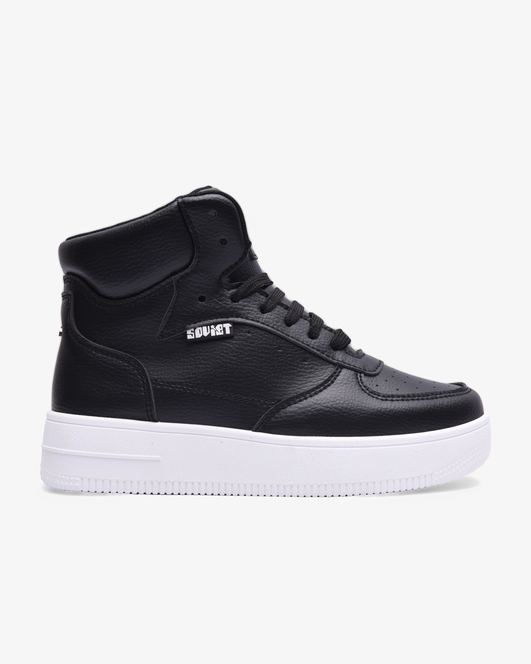 Ladies Leandro Hi - PU Mid Cut Lace Up Sneaker