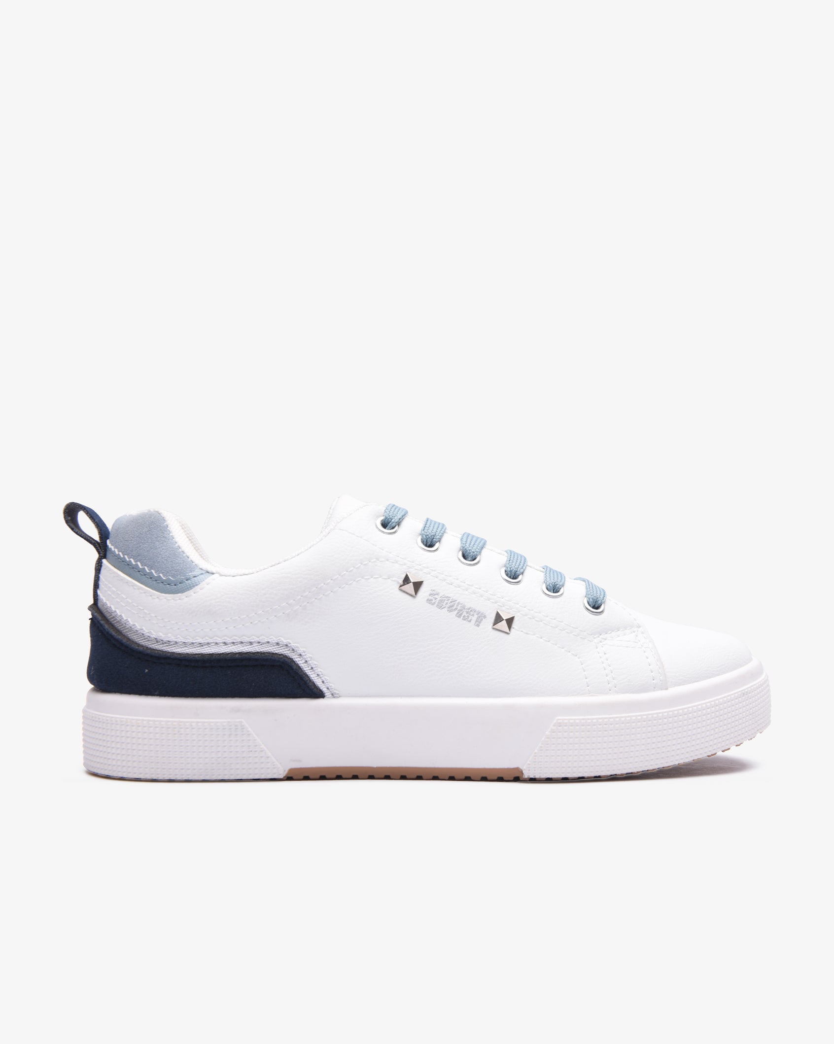 Ladies Mahogany - PU Multi Panel Lace Up Sneaker