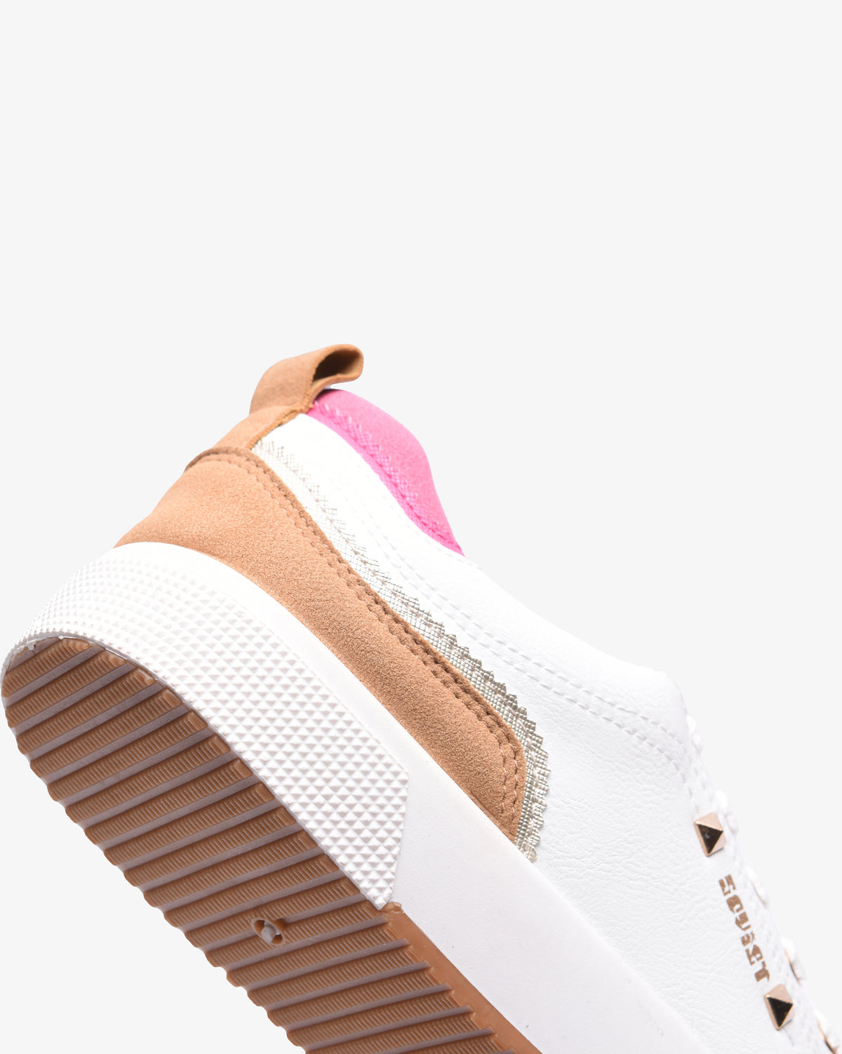 Ladies Mahogany - PU Multi Panel Lace Up Sneaker