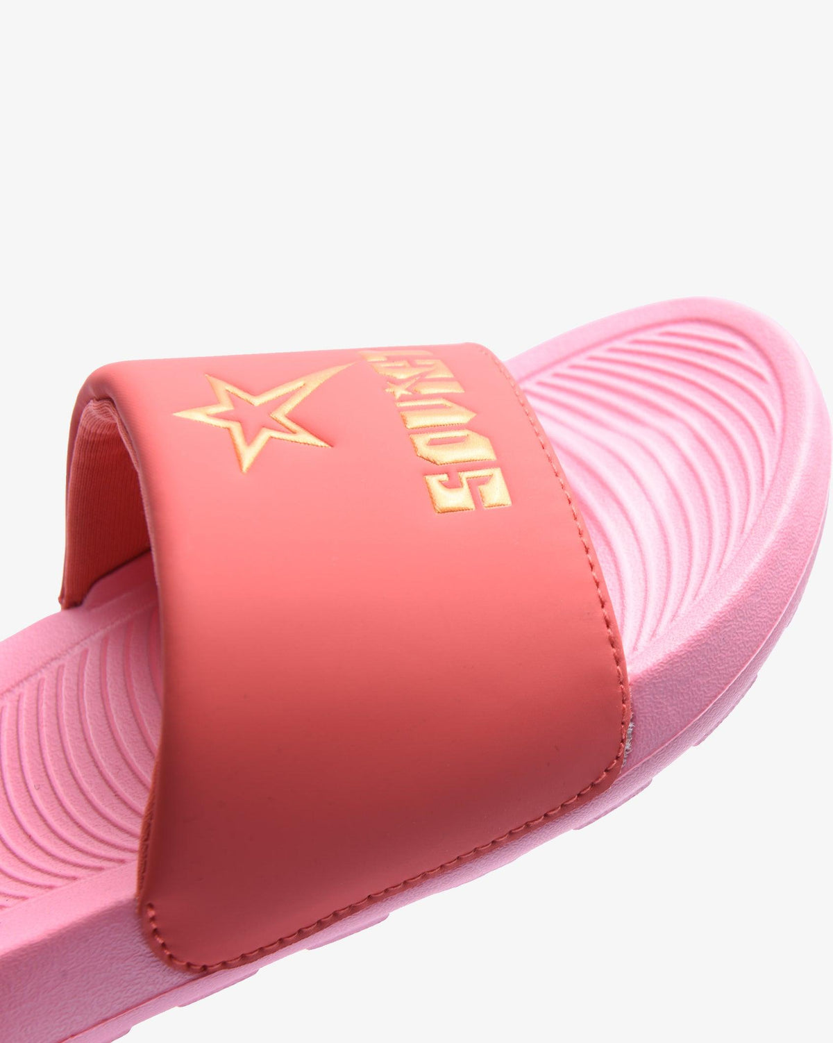 Soviet Ladies Maldives casual pink slider sandals with a comfortable slip-on design and open toe for everyday wear.