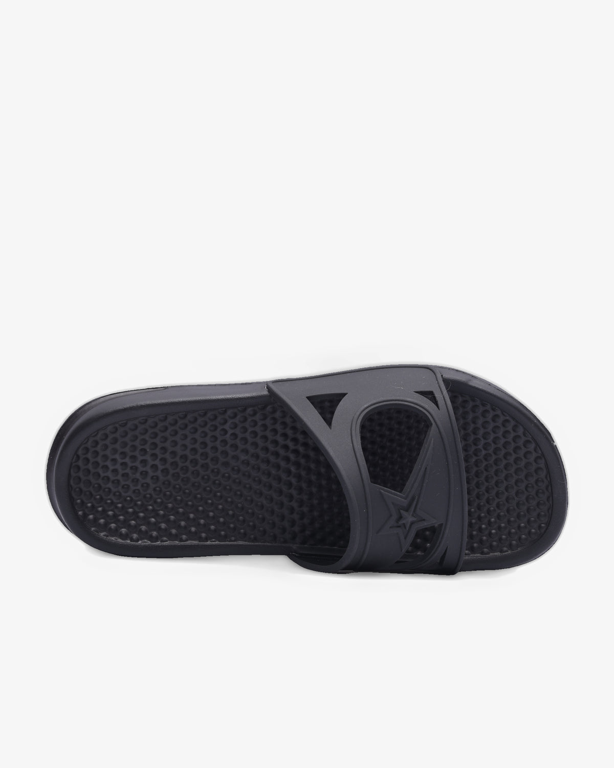 Black Eva padded slider sandal for women by Soviet, featuring a sleek design and comfortable slip-on footwear.