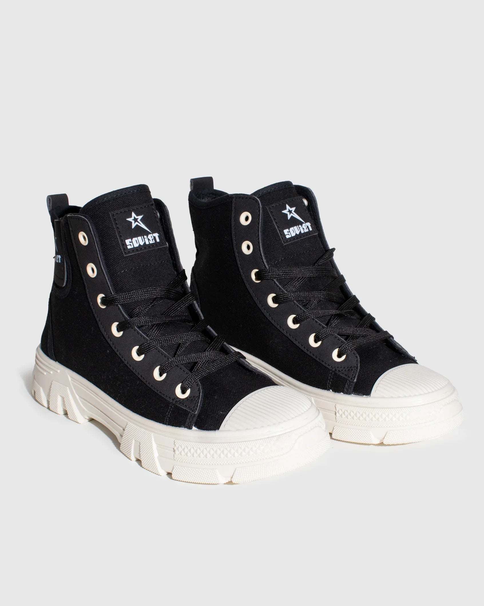 Ladies Raptor - Canvas Combat Boot - Soviet Denim