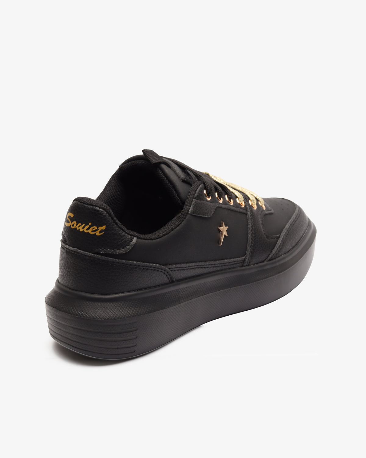 Ladies Sylvie - PU Lace Up Sneaker