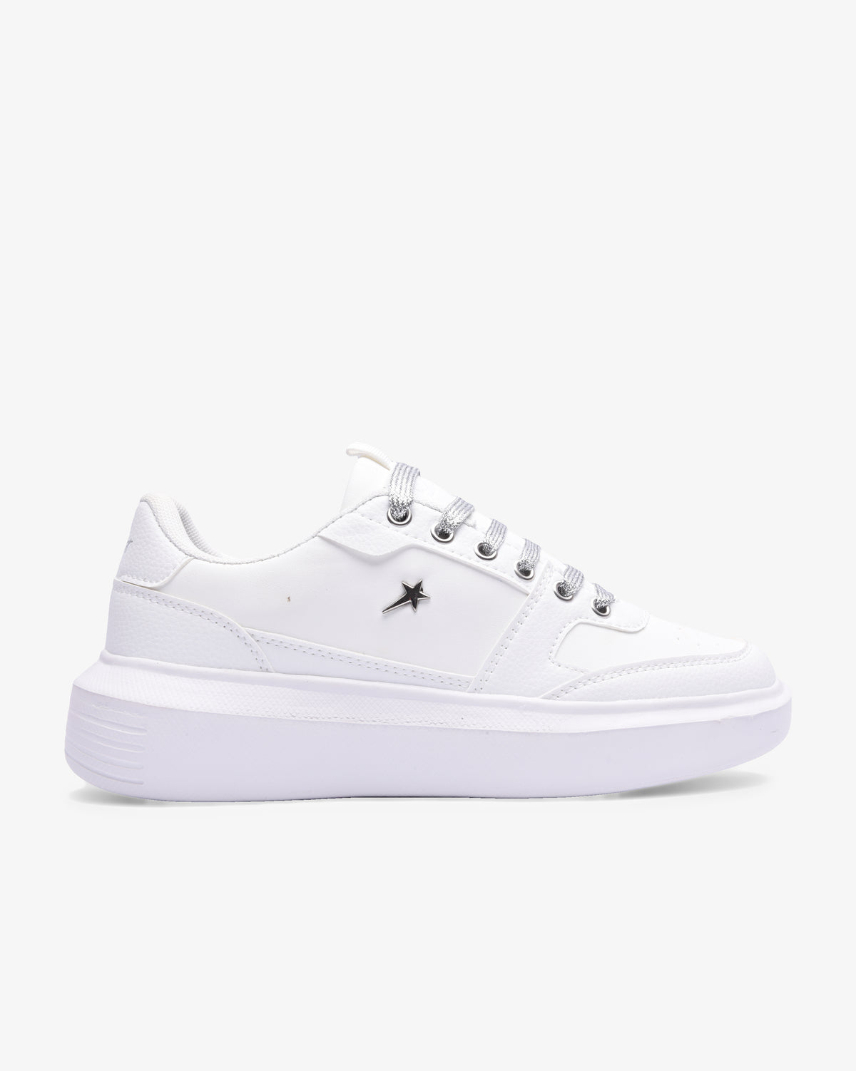 Ladies Sylvie - PU Lace Up Sneaker