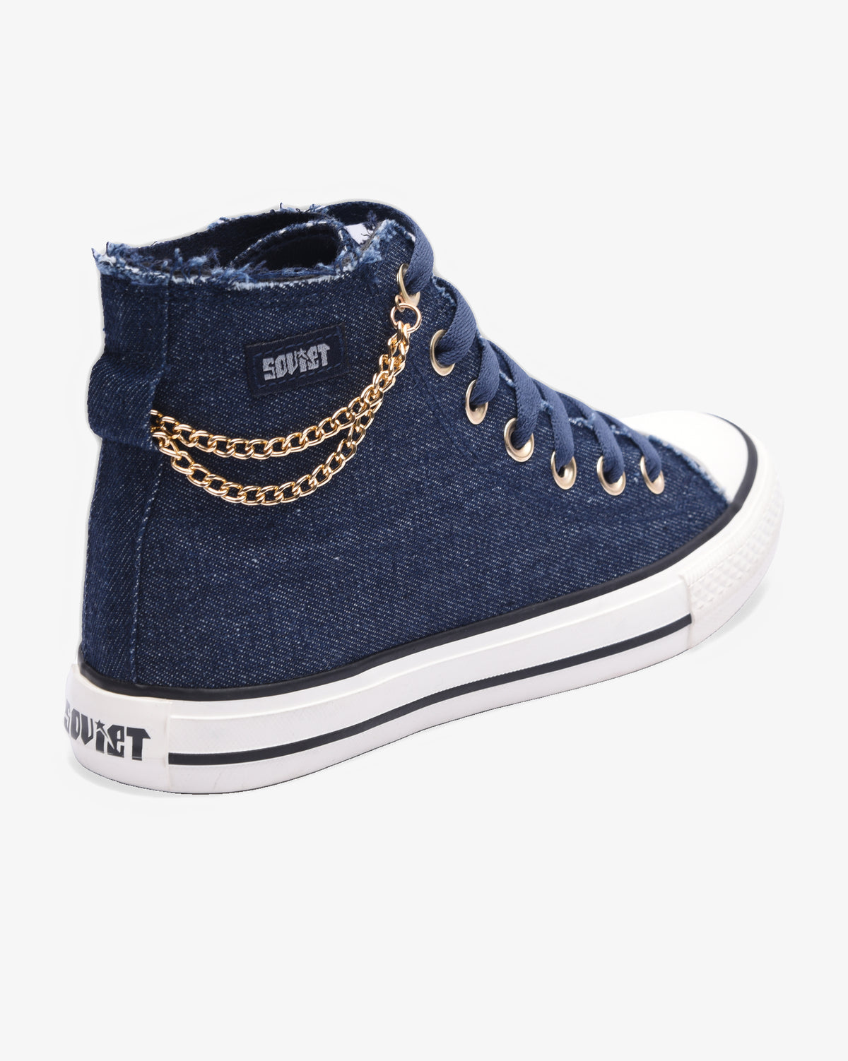 Ladies Viper - Hi Cut Denim Chain Sneaker